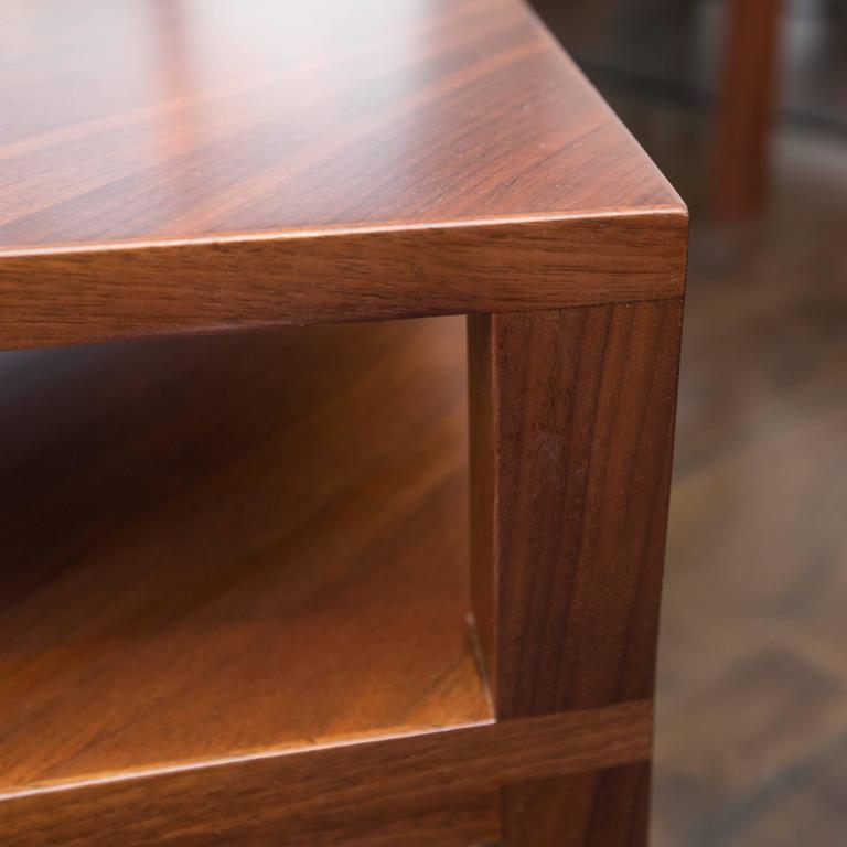 MidCentury Modern TwoTiered Triangle End Table at 1stDibs