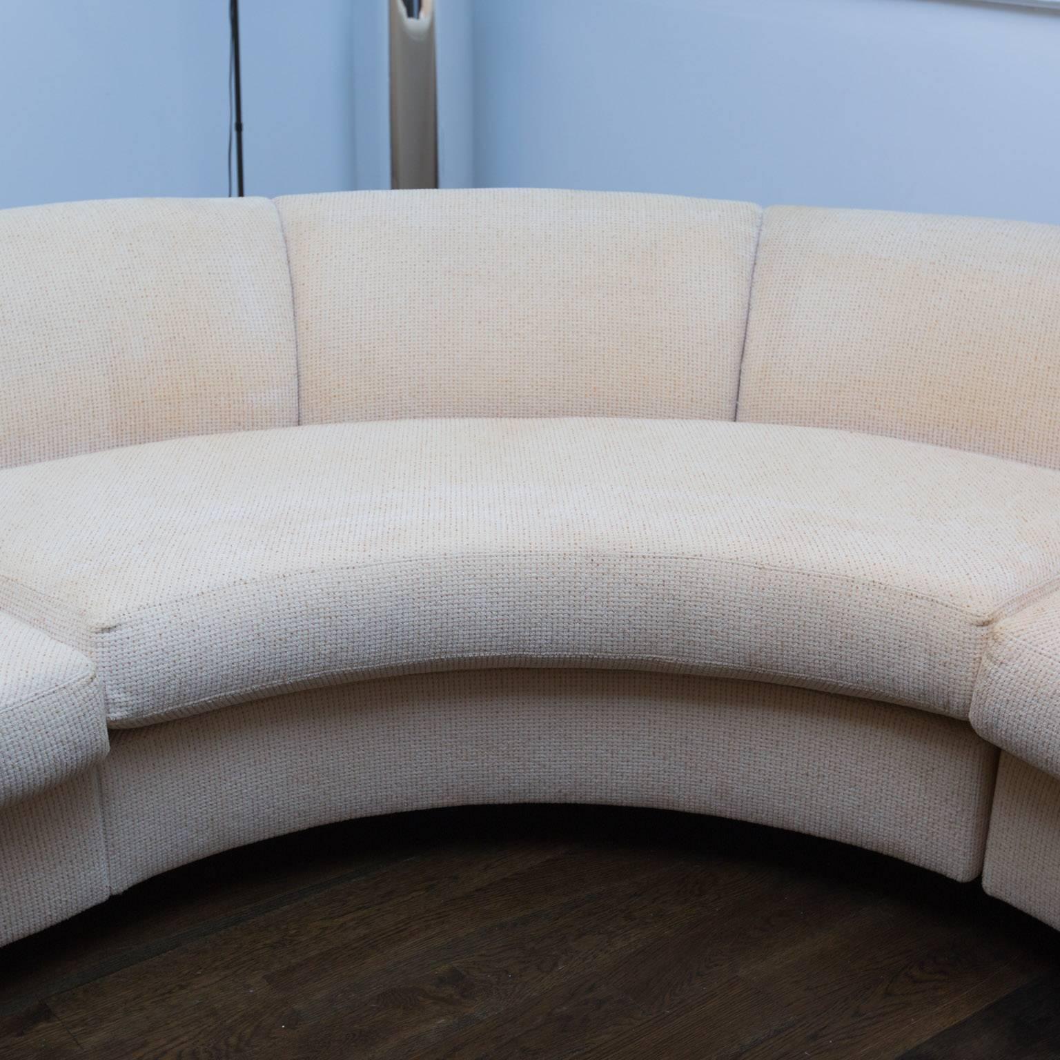 20th Century Custom 1980s Serpentine Sectional Sofa