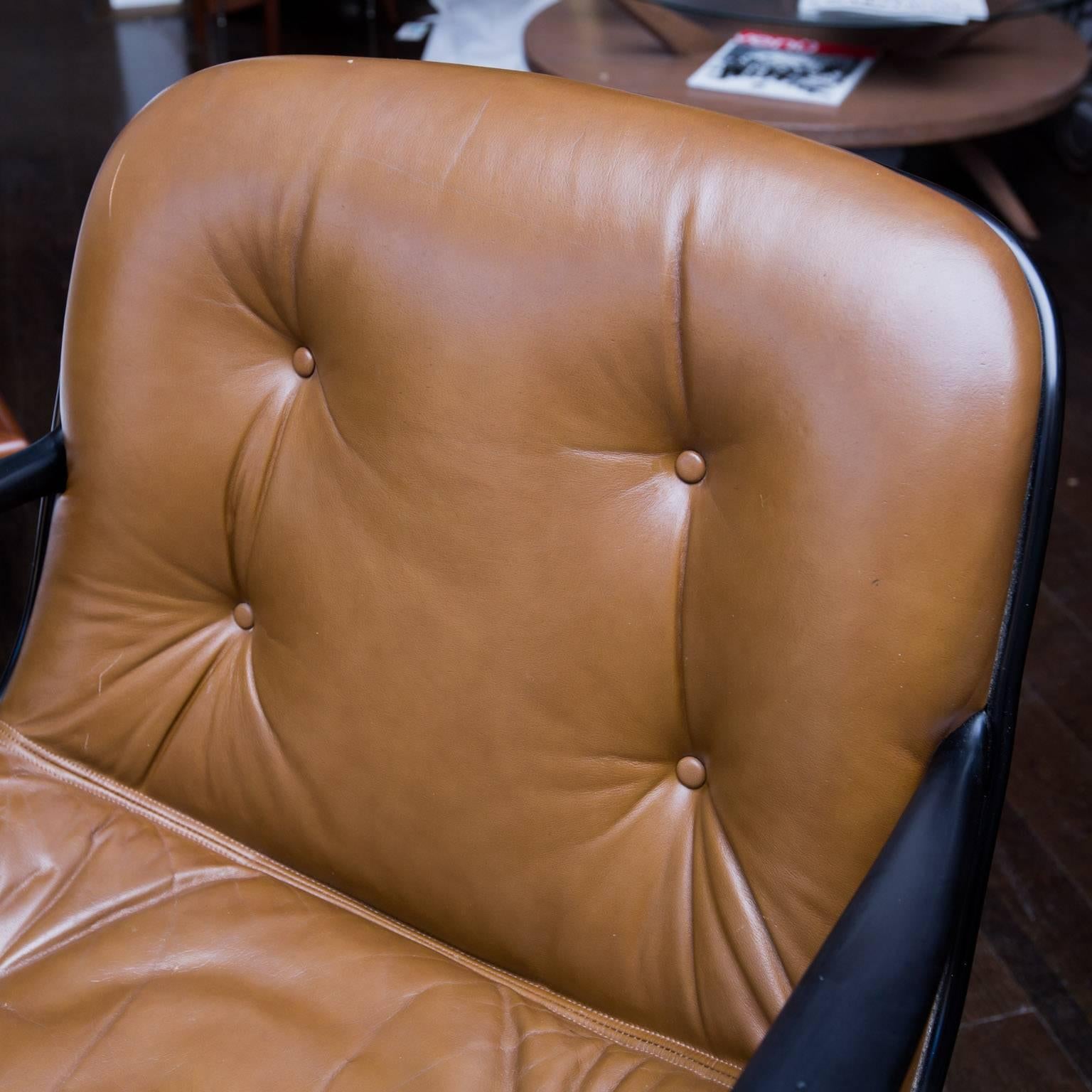 brown leather steelcase