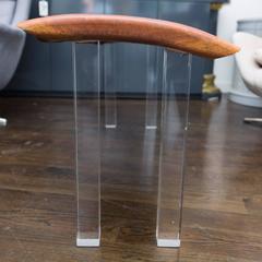 Live Edge Bench with Lucite Legs