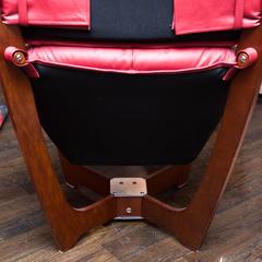 Luna HB Leather Chair and Ottoman by IMG, Norway