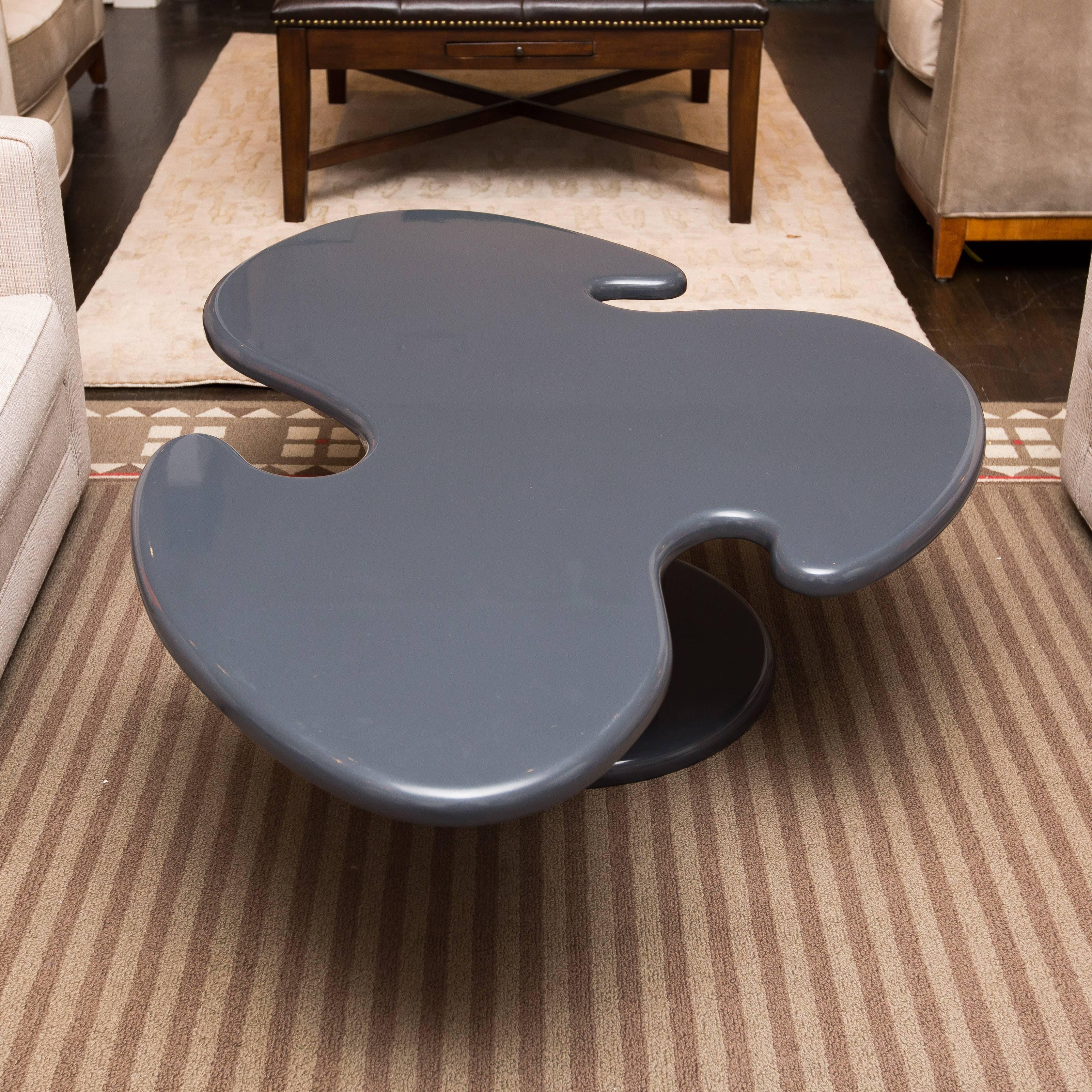 American Lacquered Biomorphic Custom-Made Coffee Table