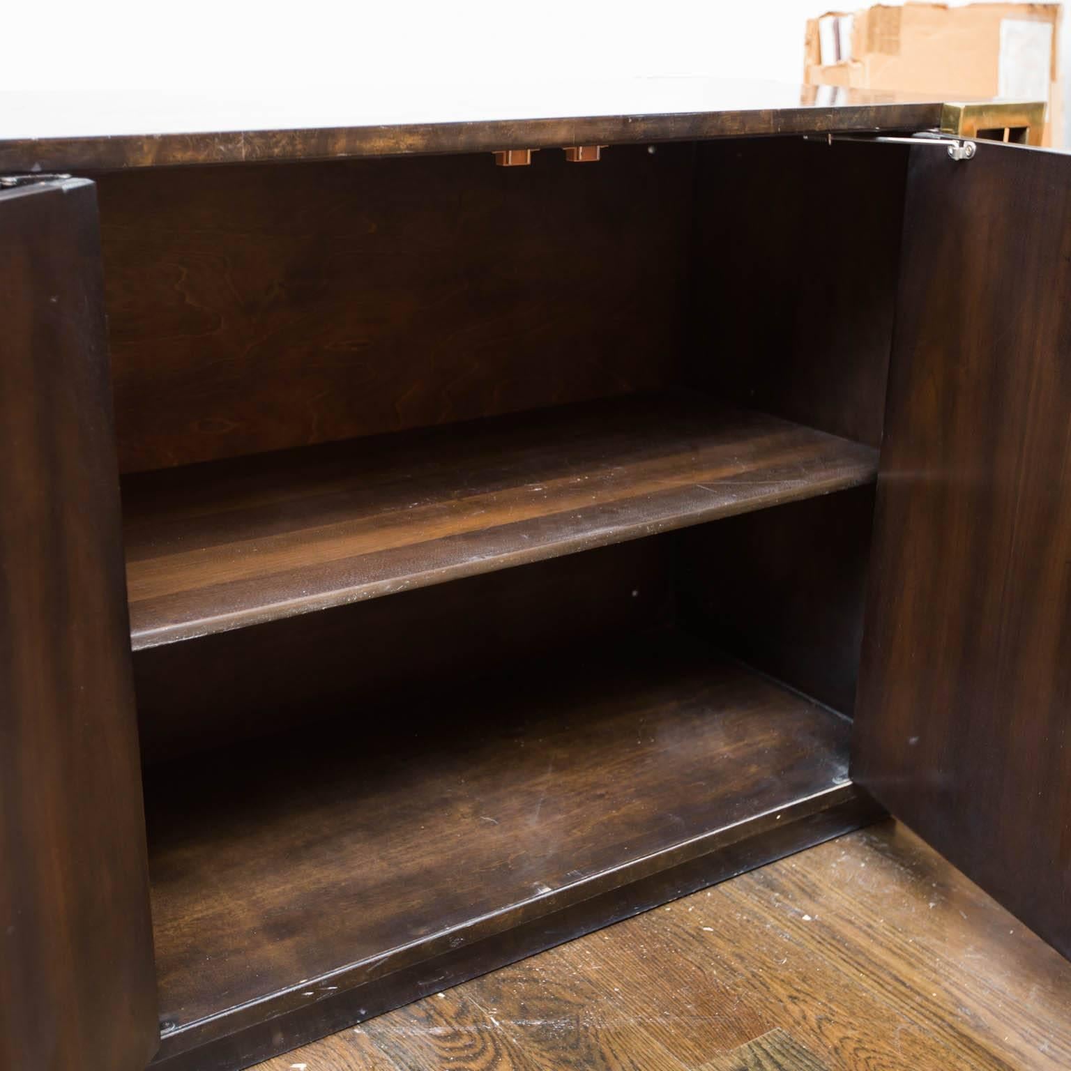 Bernhard Rohne for Mastercraft Burled Walnut Credenza In Excellent Condition In New London, CT