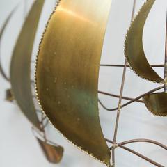 Cutis Jere Style Sailboats Wall Sculpture