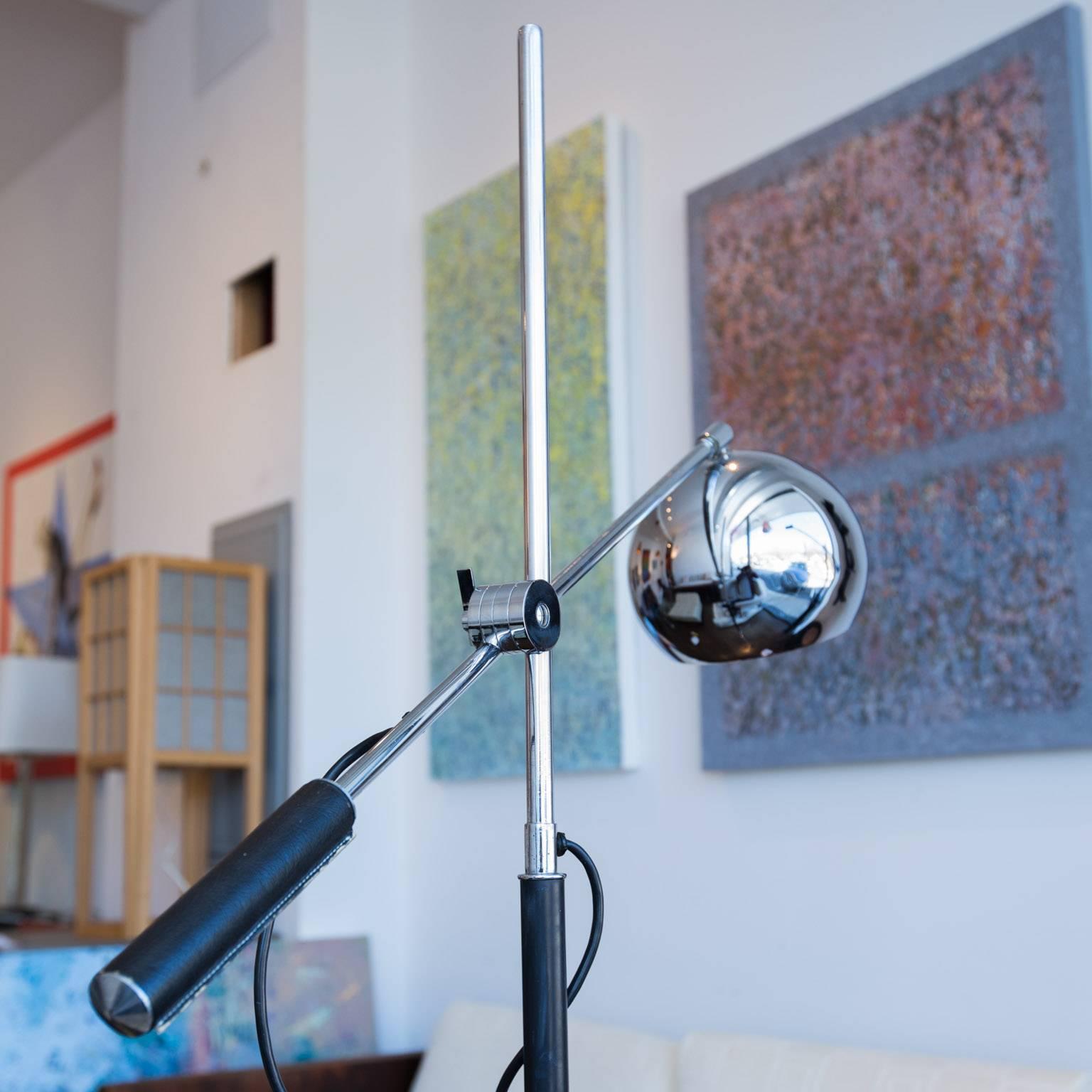 Arteluce Chrome Floor Lamp In Excellent Condition In New London, CT