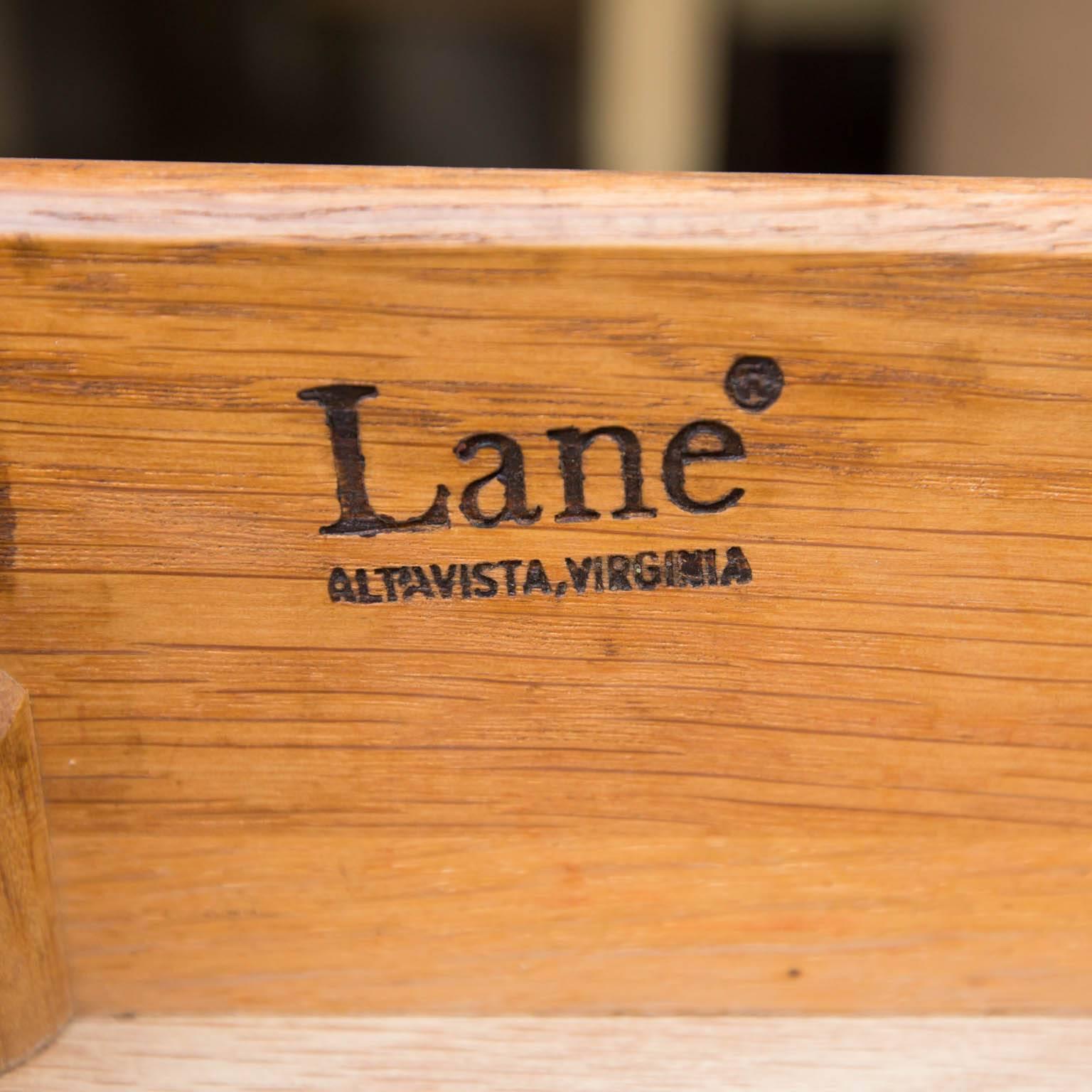 American Pair of Lane Perception End Tables in Walnut