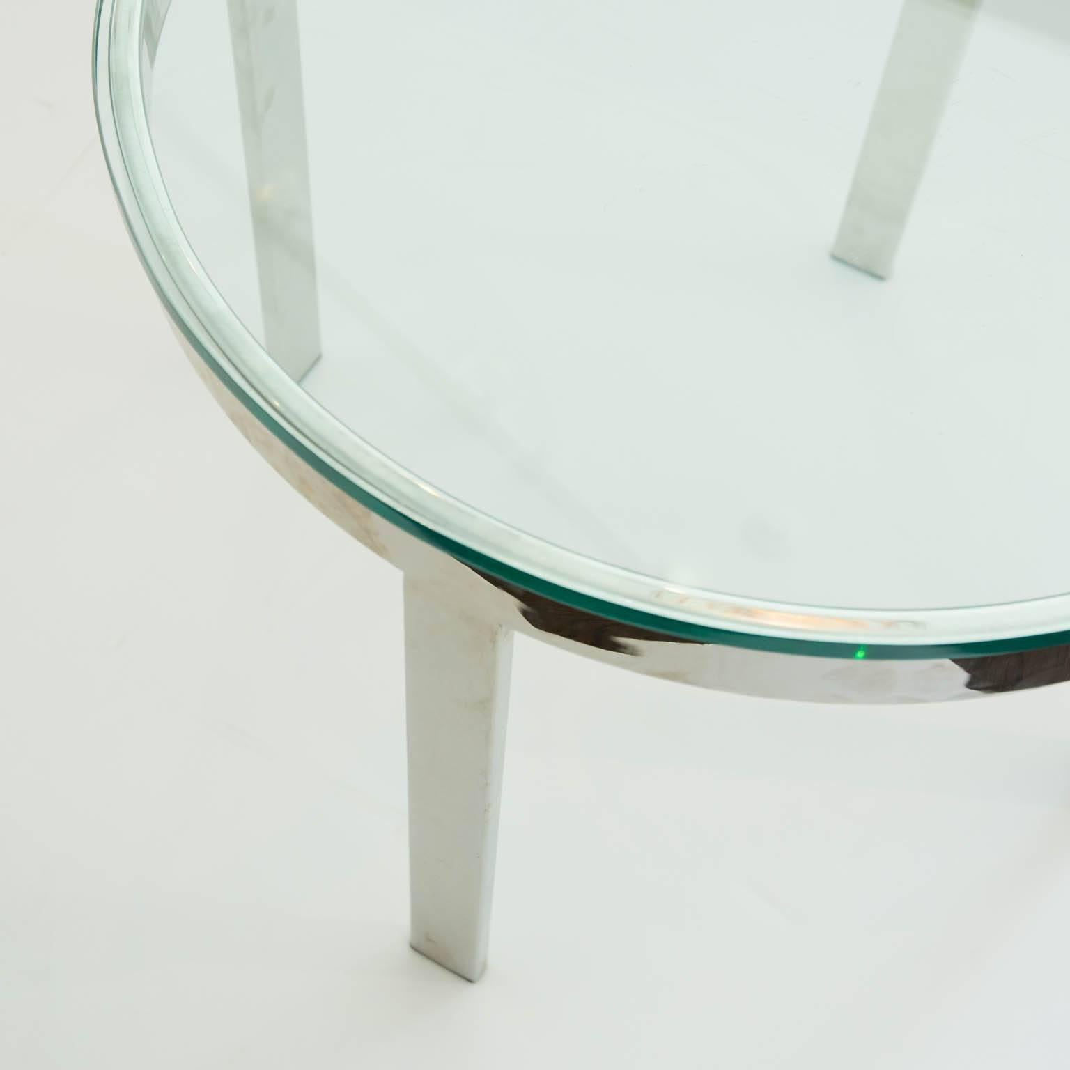 Mid-Century Modern Milo Baughman Chrome and Glass Coffee Table