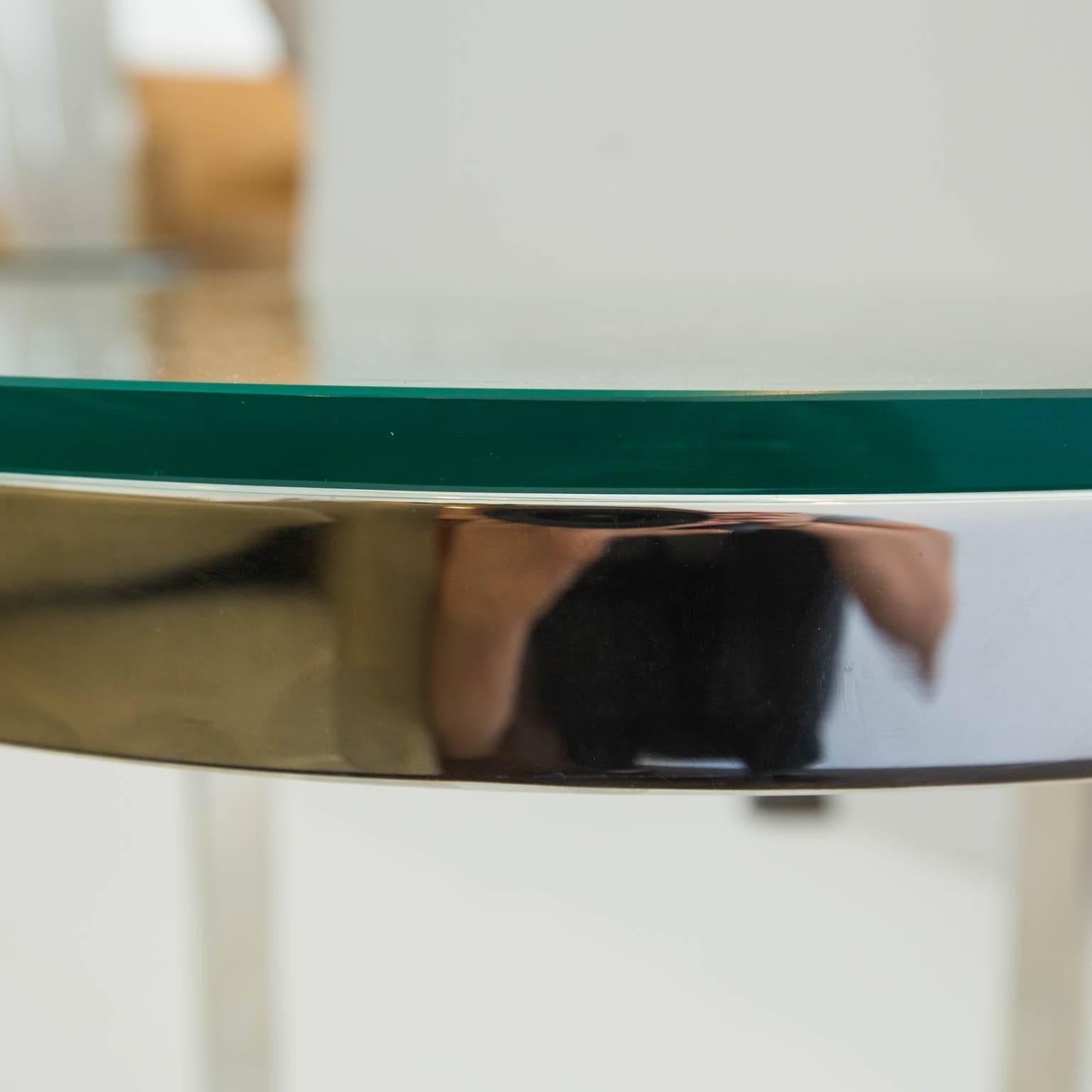 Milo Baughman Chrome and Glass Coffee Table 1