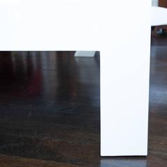 Square Lacquered Parsons Style Coffee Table