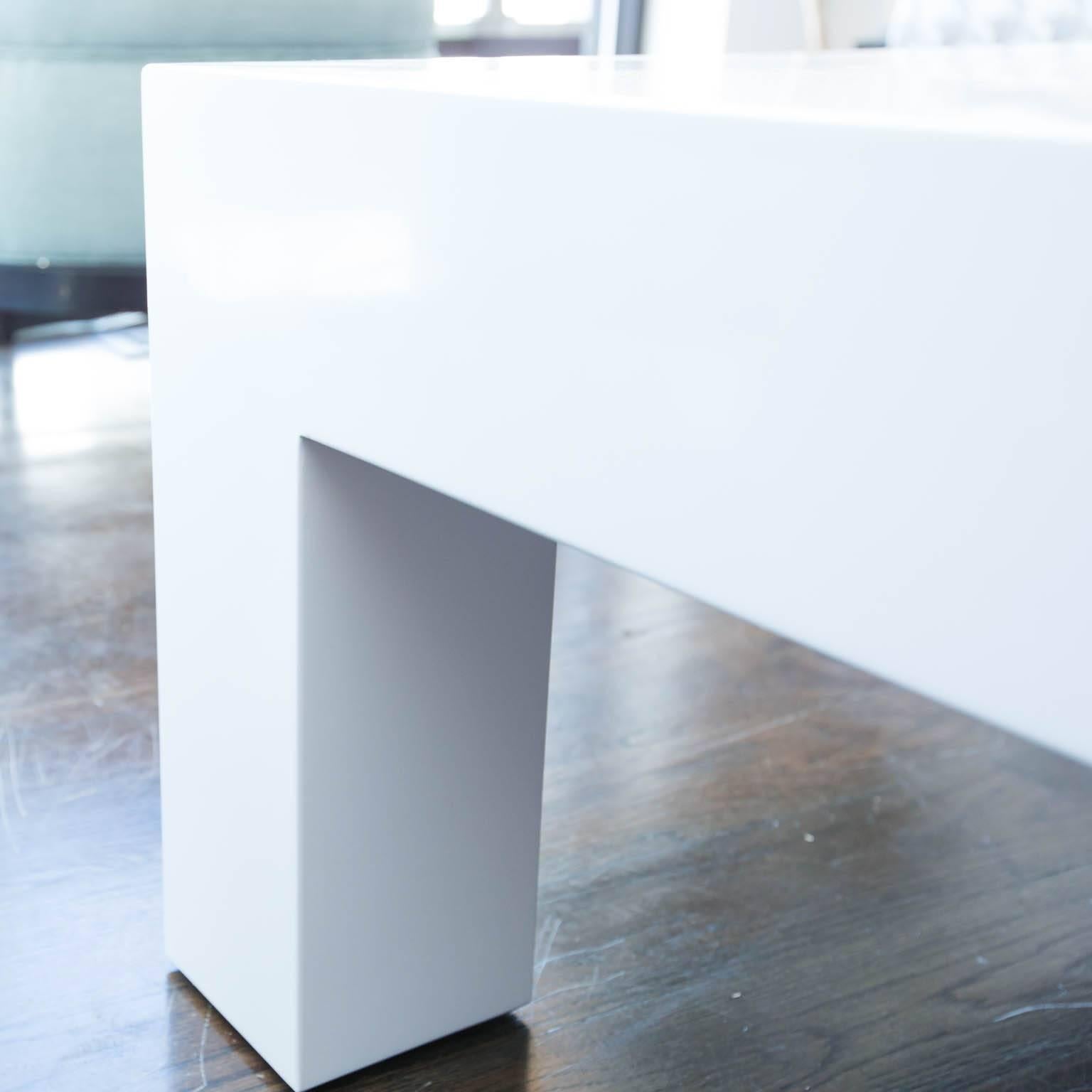 Modern Square Lacquered Parsons Style Coffee Table