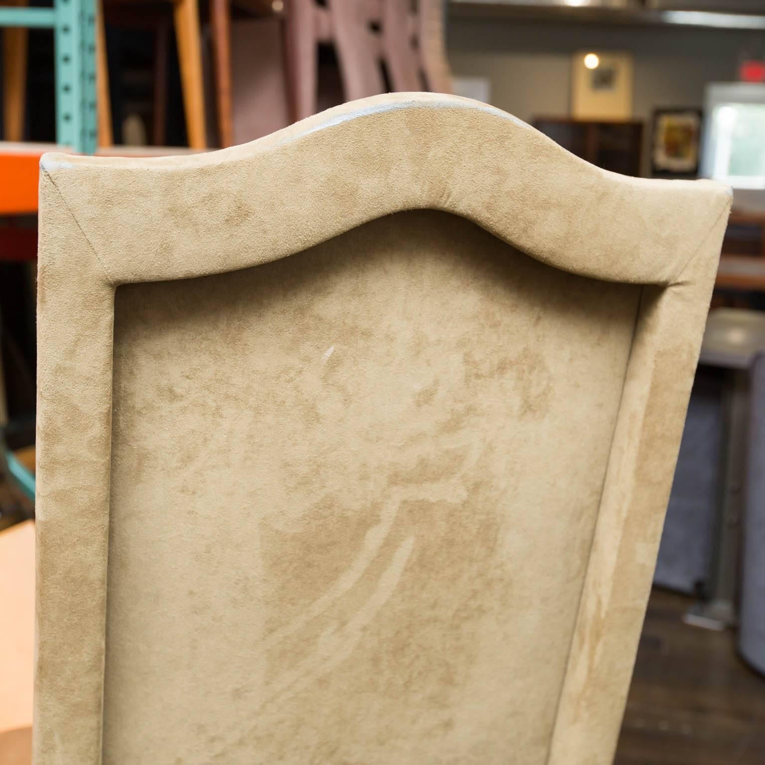 Set of 10 Upholstered Dining Chairs with Nailhead Trim In Excellent Condition In New London, CT