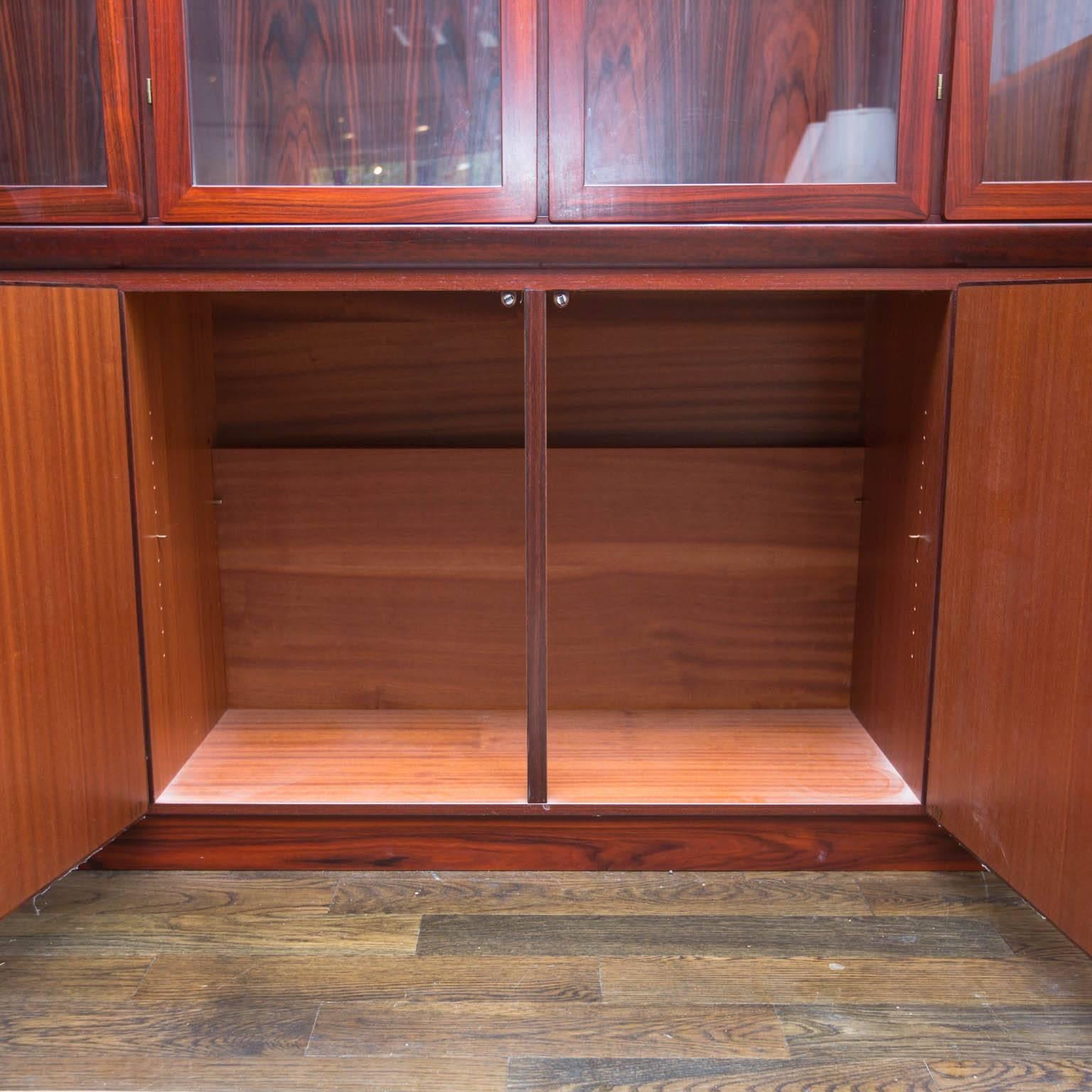 20th Century Skovby Danish Modern Rosewood Display Case/Buffet