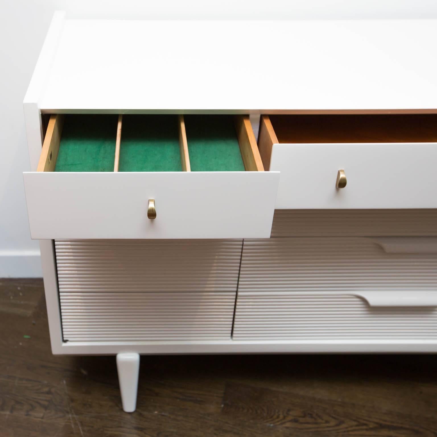 Walnut Lacquered Mid-Century Modern Sideboard