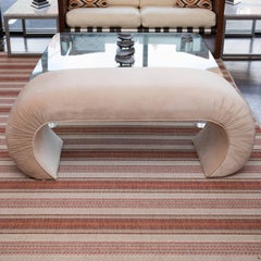 Velvet Upholstered Waterfall Bench