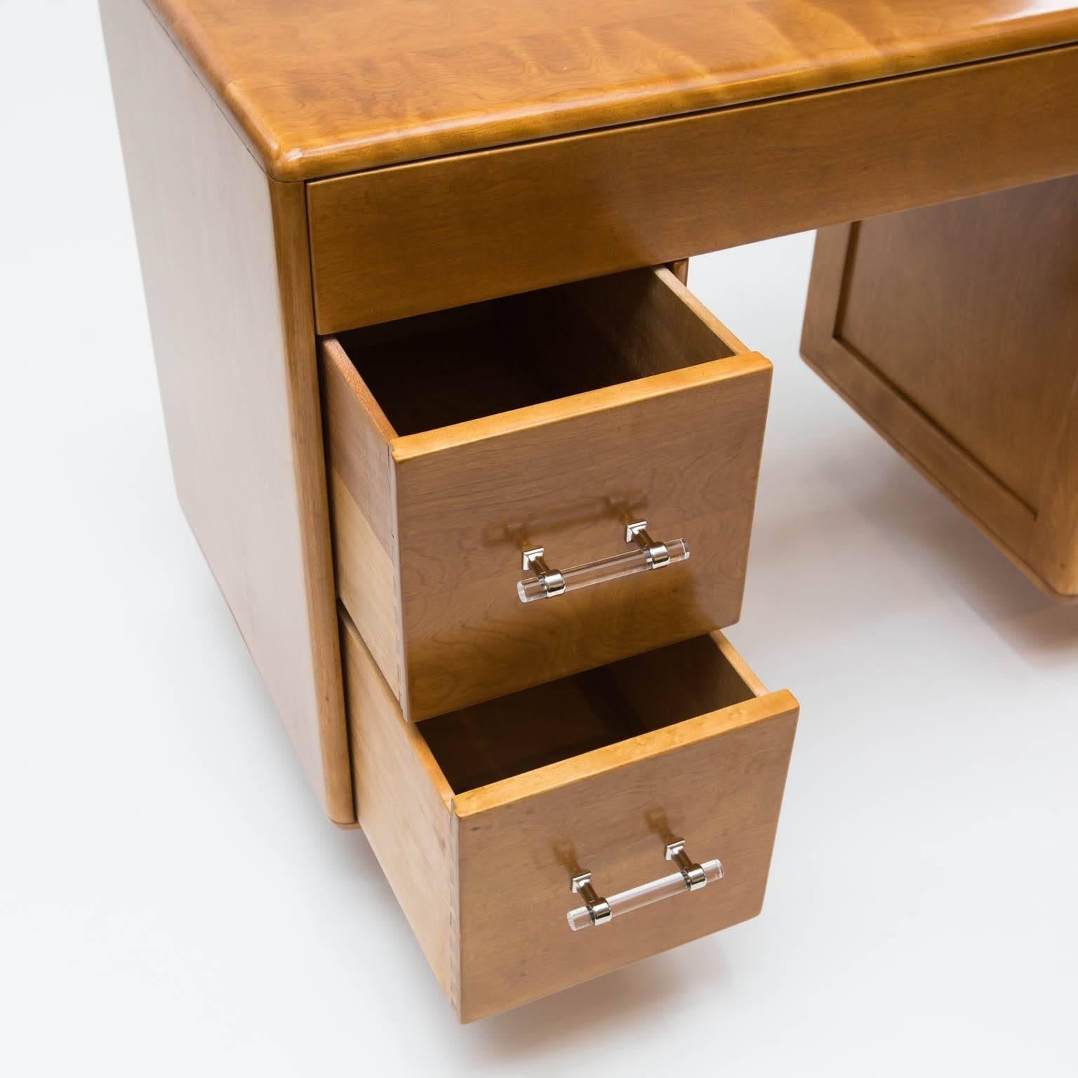 Mid-Century Modern Heywood Wakefield Student Desk with Lucite Handles