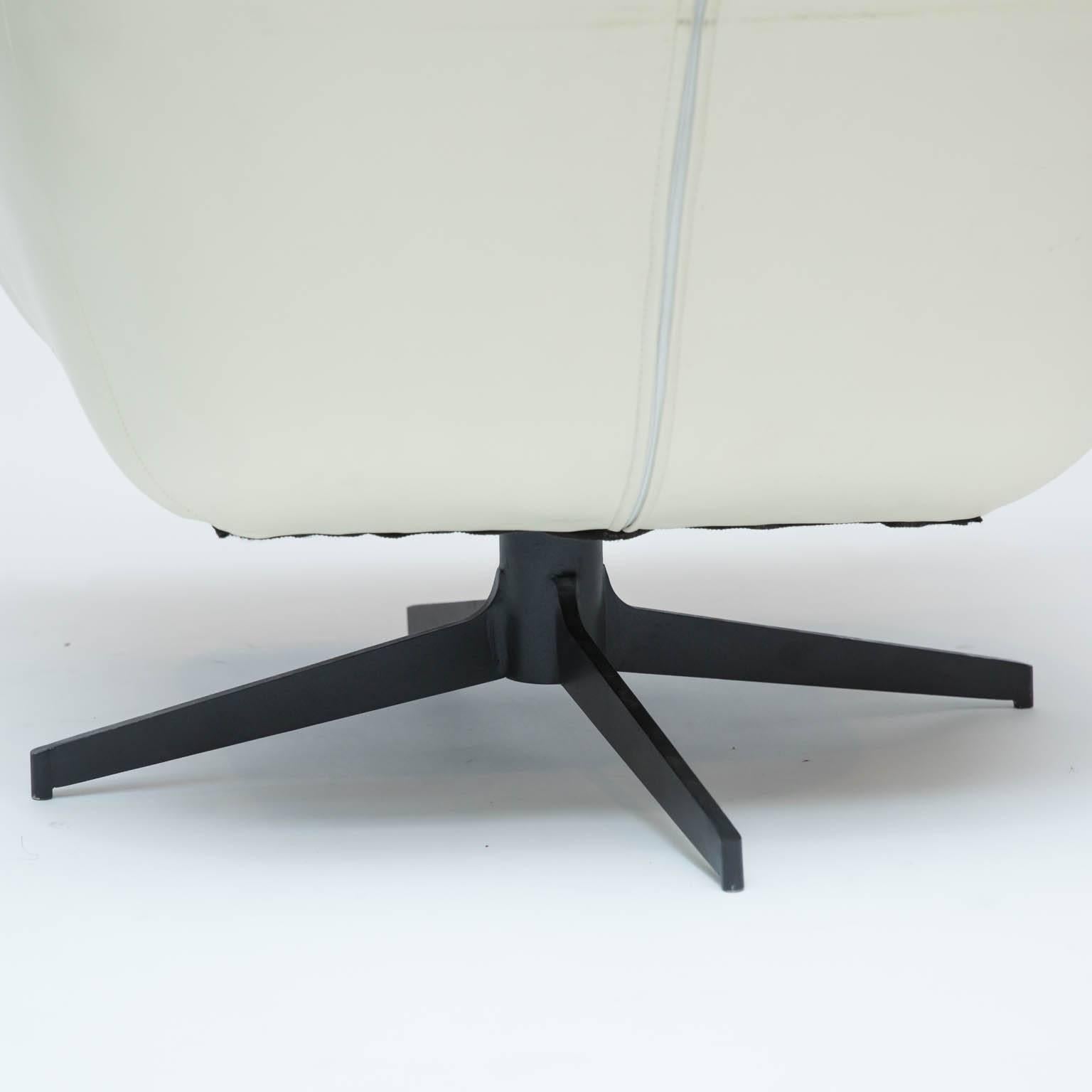 Aluminum Leather Swivel Chair