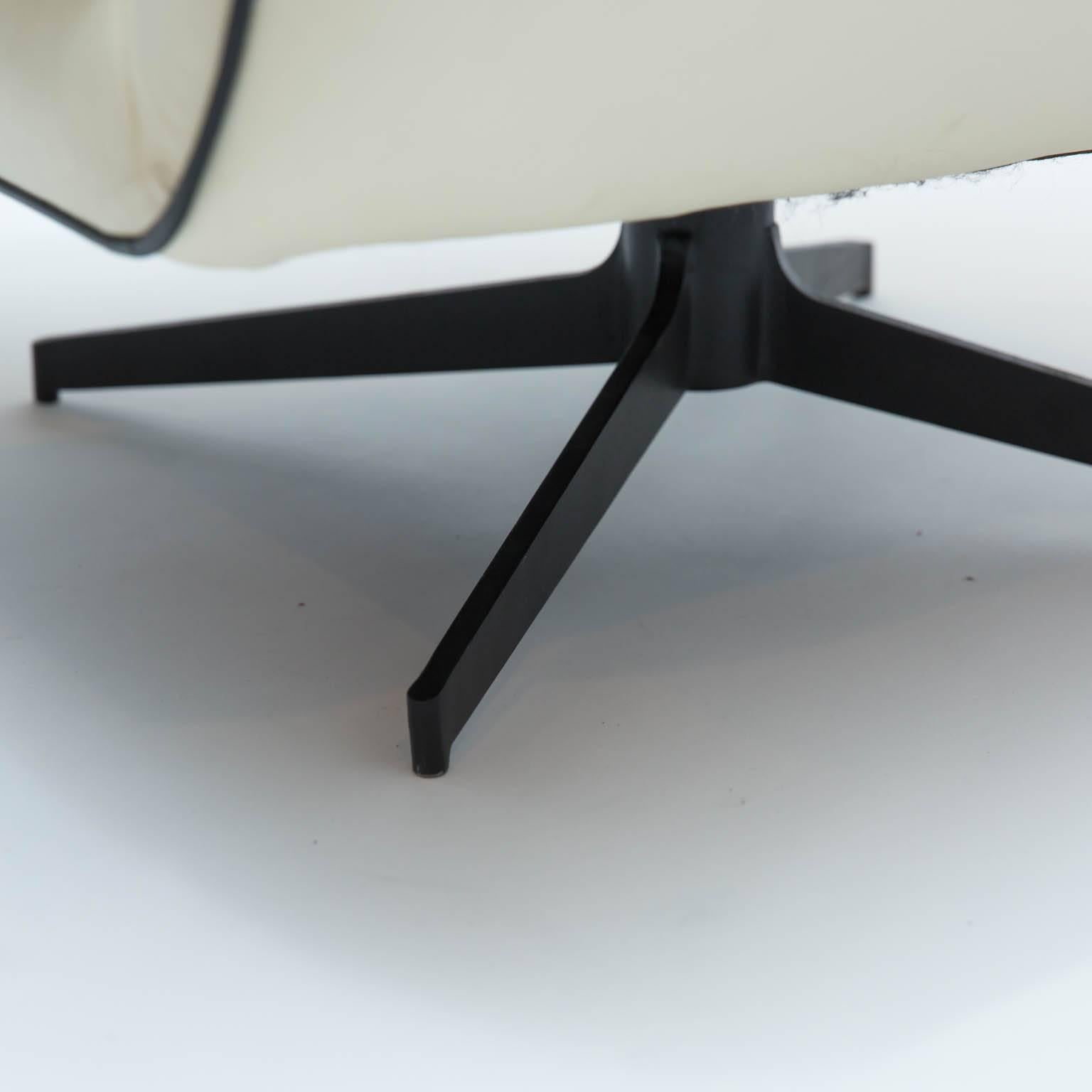 Mid-Century Modern Leather Swivel Chair