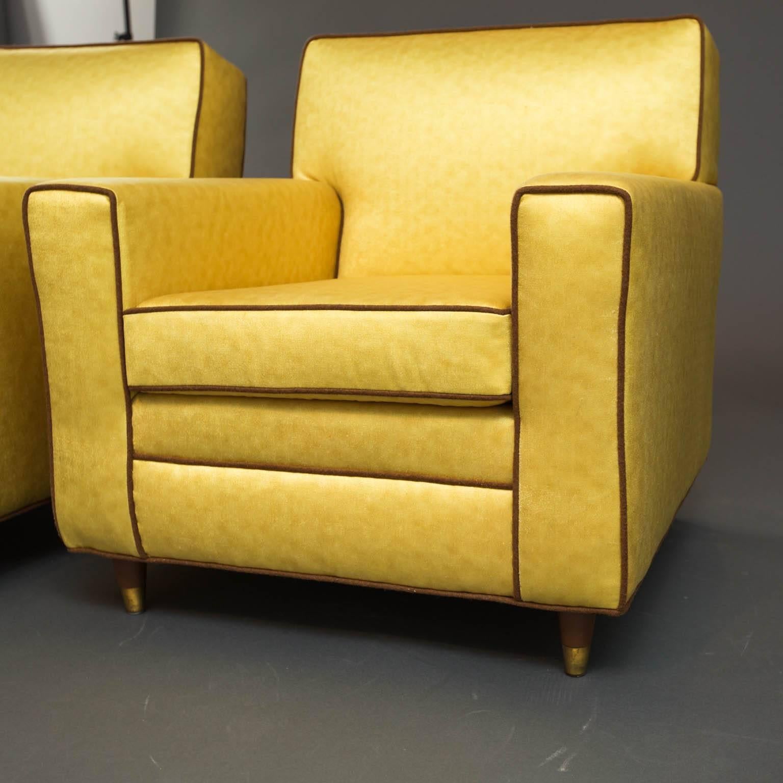 American Mid-Century Modern Club Chairs