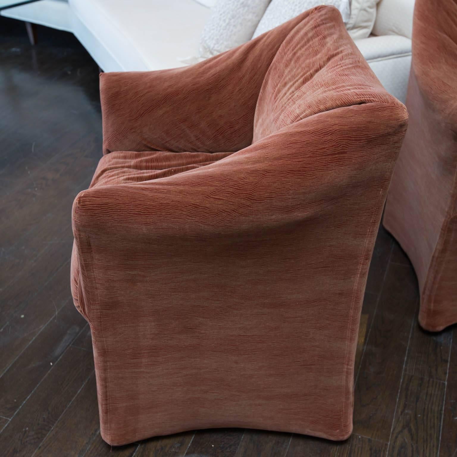 Italian Pair of Mario Bellini Tentazione Lounge Chairs for Cassina