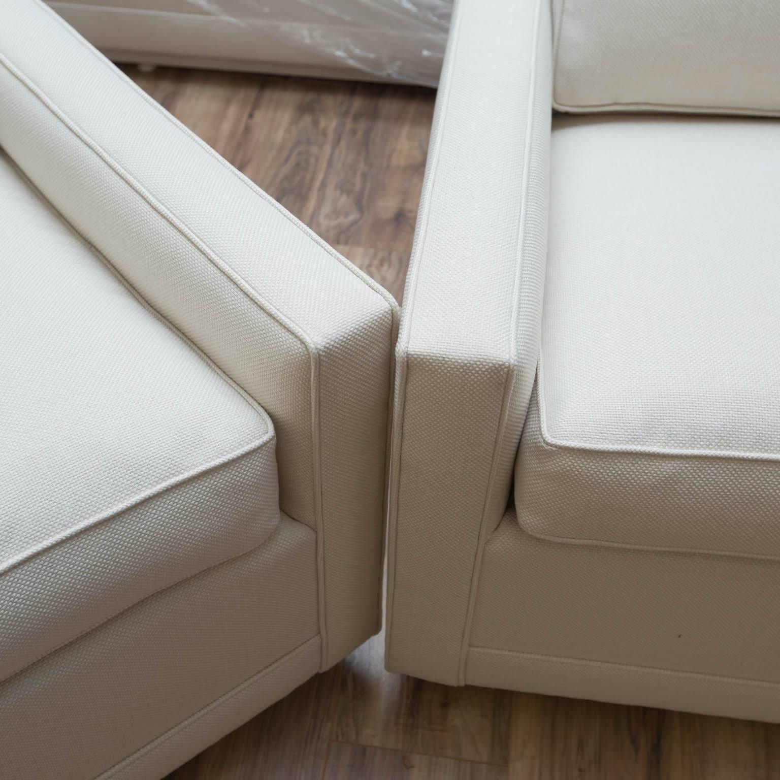 20th Century Midcentury Dunbar Tuxedo Club Chairs