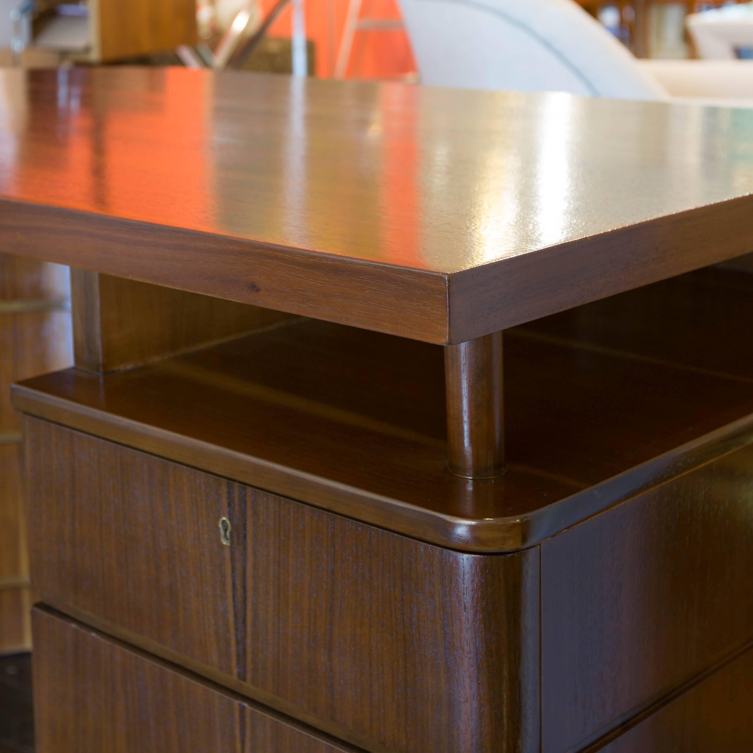 American Donald Deskey Single Pedestal Desk 