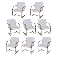 Set of 8 Brno Style Chairs from Roche Bobois