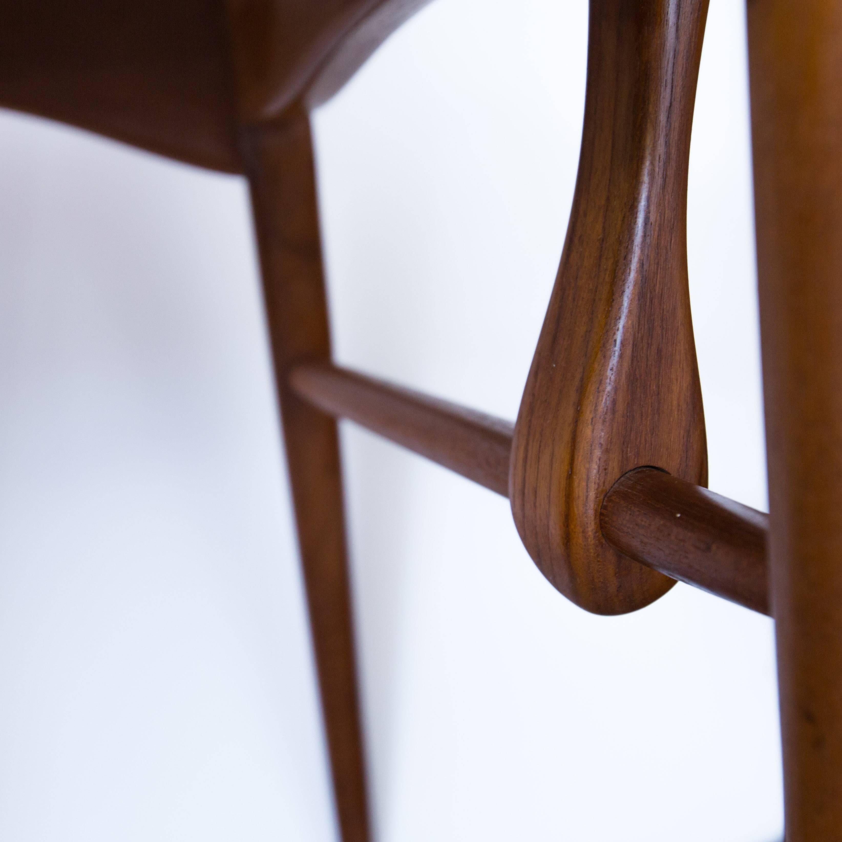 Danish Set of Six Teak Eva Chairs by Niels Koefod for Koefoeds Hornslet