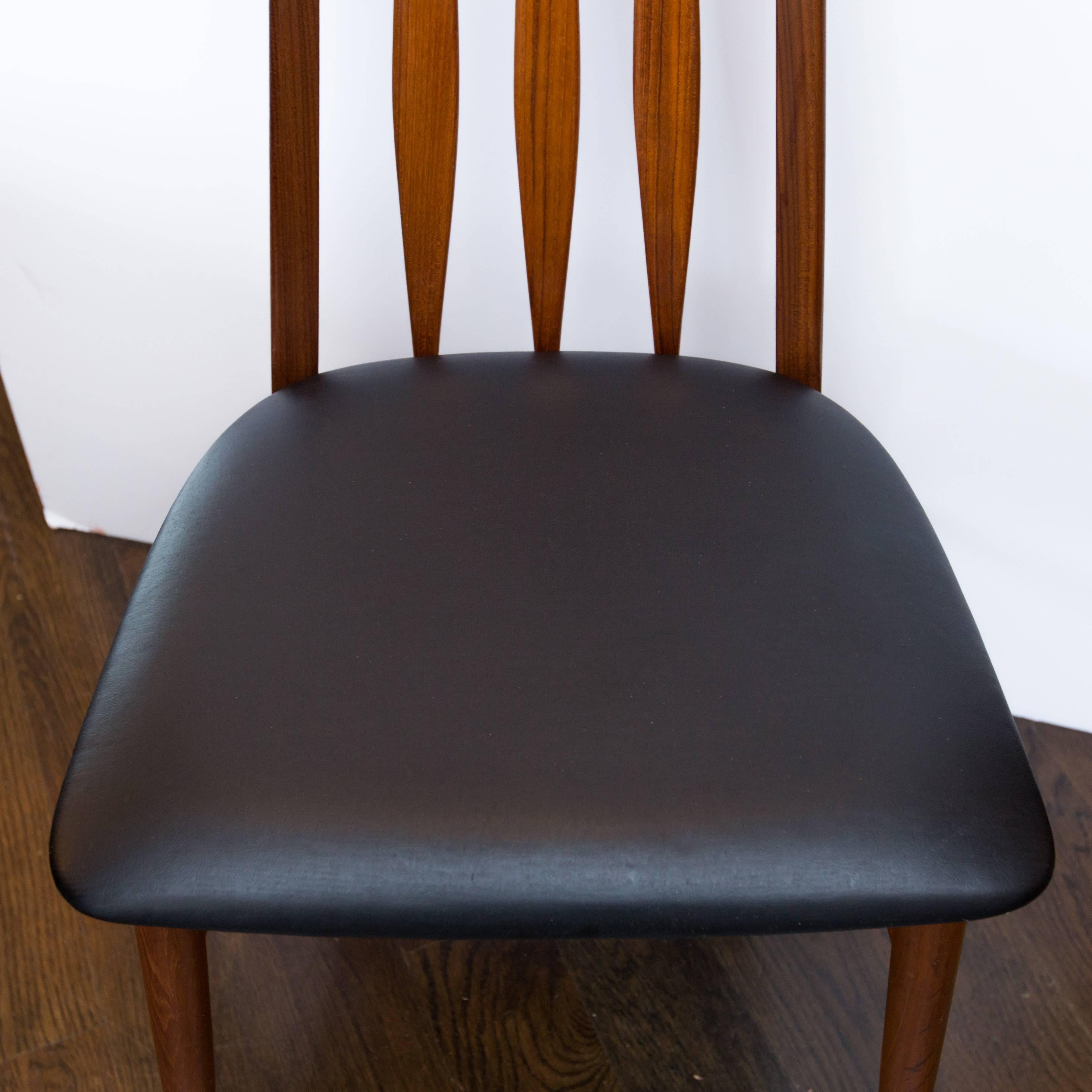 Set of Six Teak Eva Chairs by Niels Koefod for Koefoeds Hornslet 1