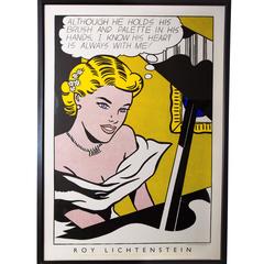 Roy Lichtenstein Silk-Screened Poster "Girl at Piano"