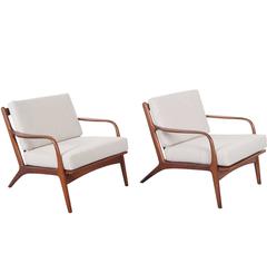 Sedie da salotto in noce vintage di Adrian Pearsall per Craft Associates