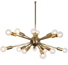 Vintage Brass Sputnik Chandelier