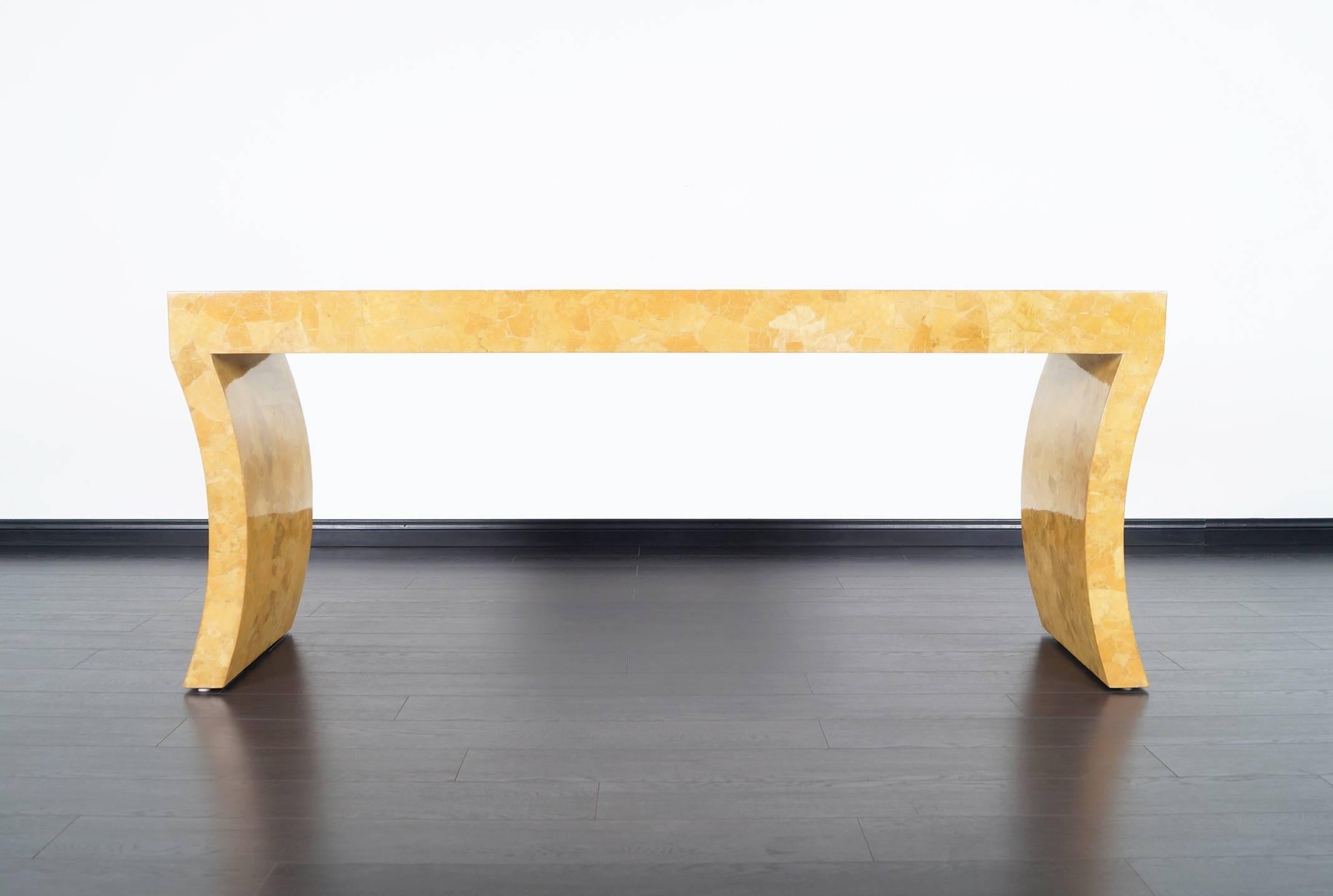 Vintage Craquelure Console Table by Jimeco Itda In Good Condition In North Hollywood, CA