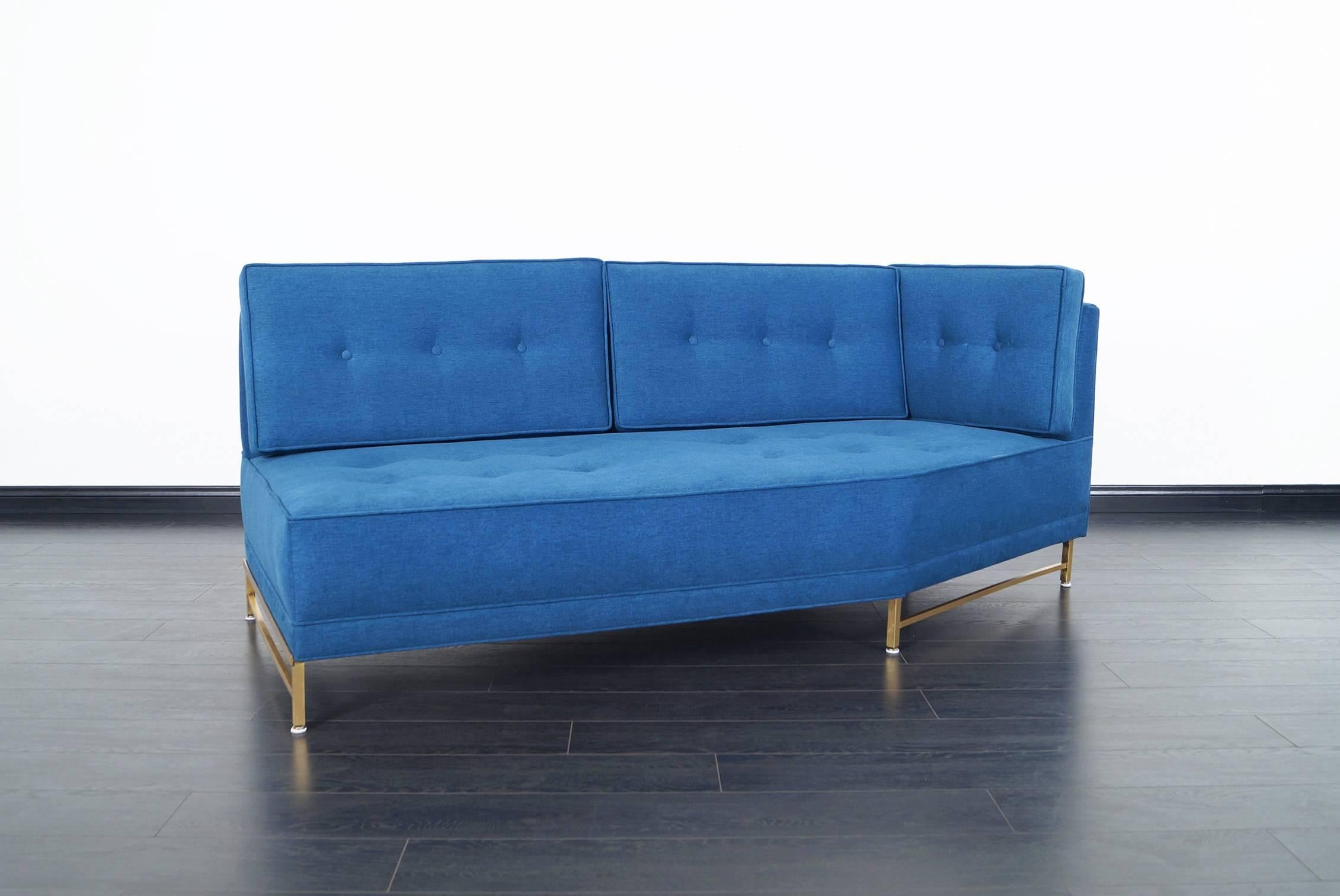 Vintage Brass Sectional Sofa by Paul McCobb for Directional 2