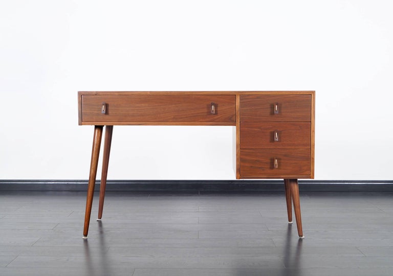 Vintage Walnut Desk by Stanley Young at 1stdibs