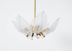 Vintage Murano Leaf Chandelier by Franco Luce