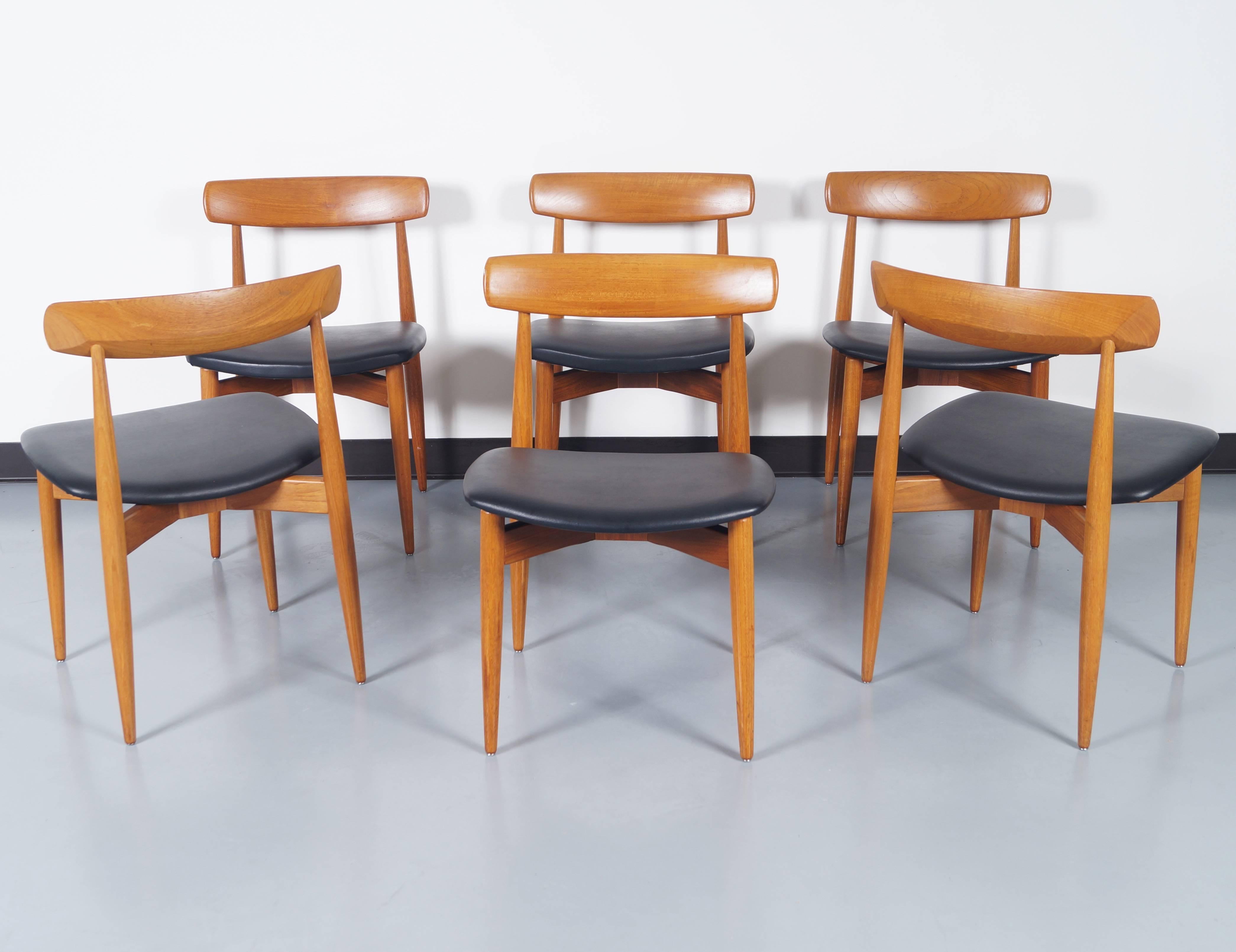 Danish Teak Dining Chairs by H.W. Klein 1