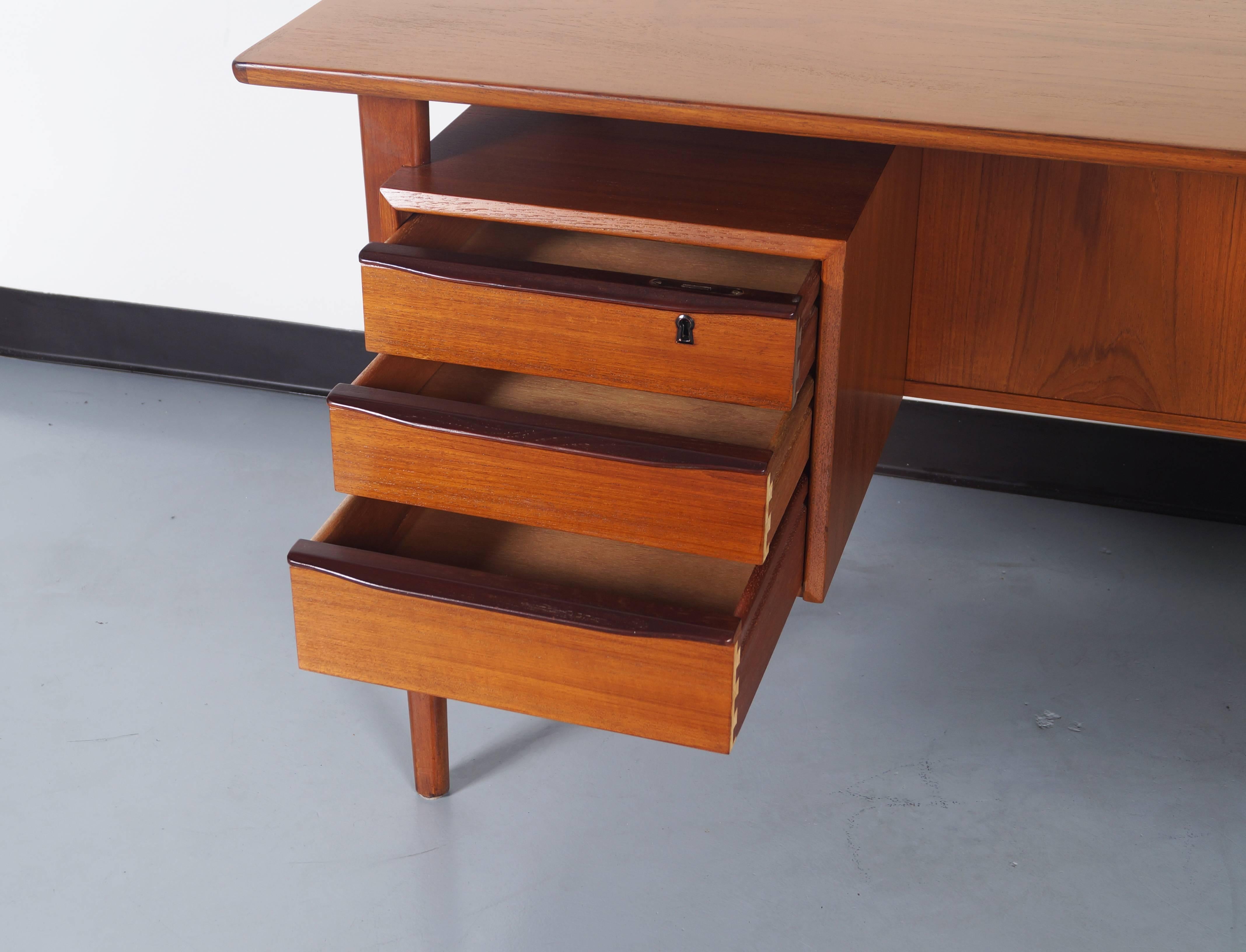 Scandinavian Modern Danish Floating Top Desk by Peter Lovig Nielsen