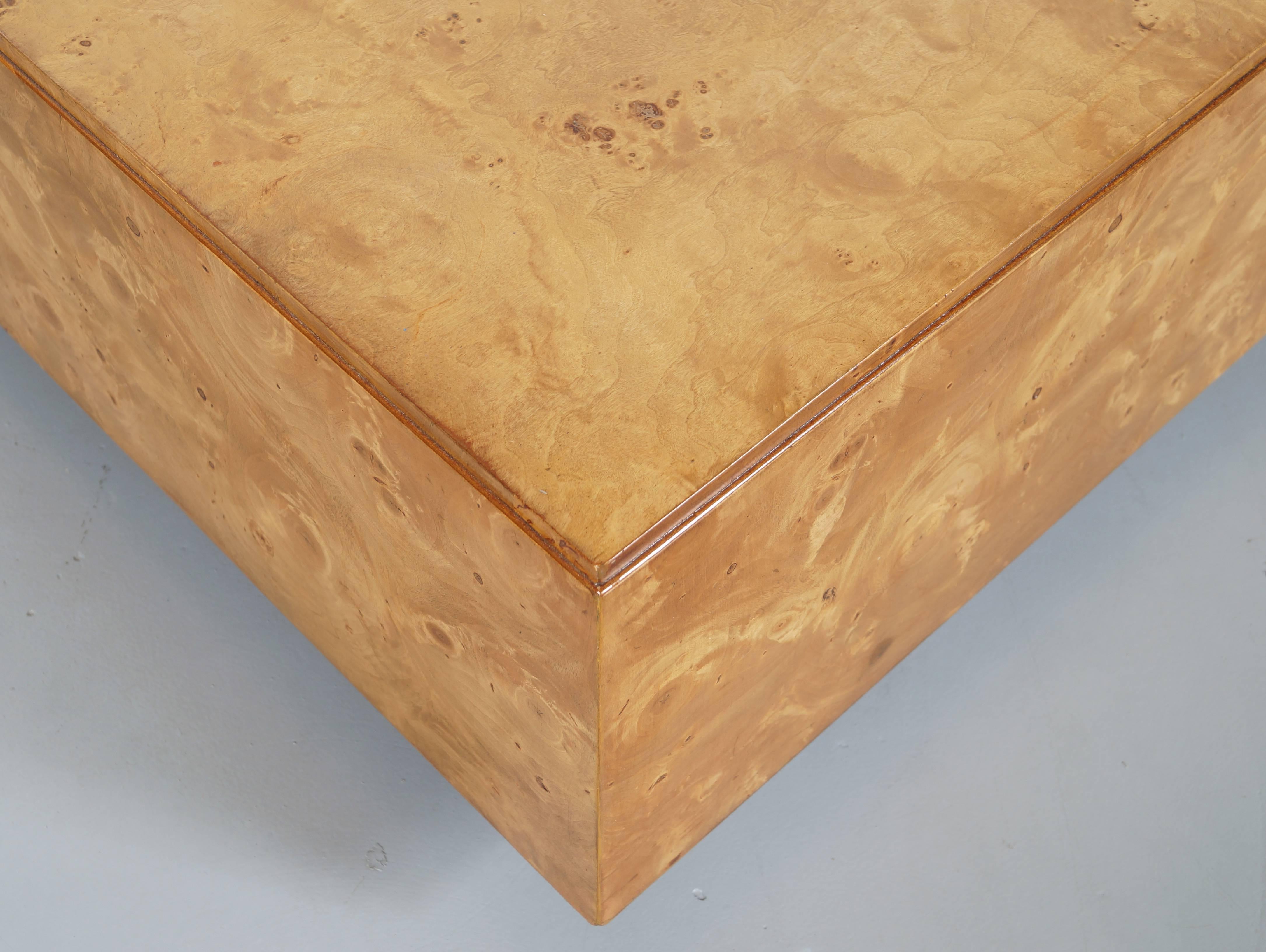 Mid-Century Modern Burl Wood Coffee Table by Milo Baughman