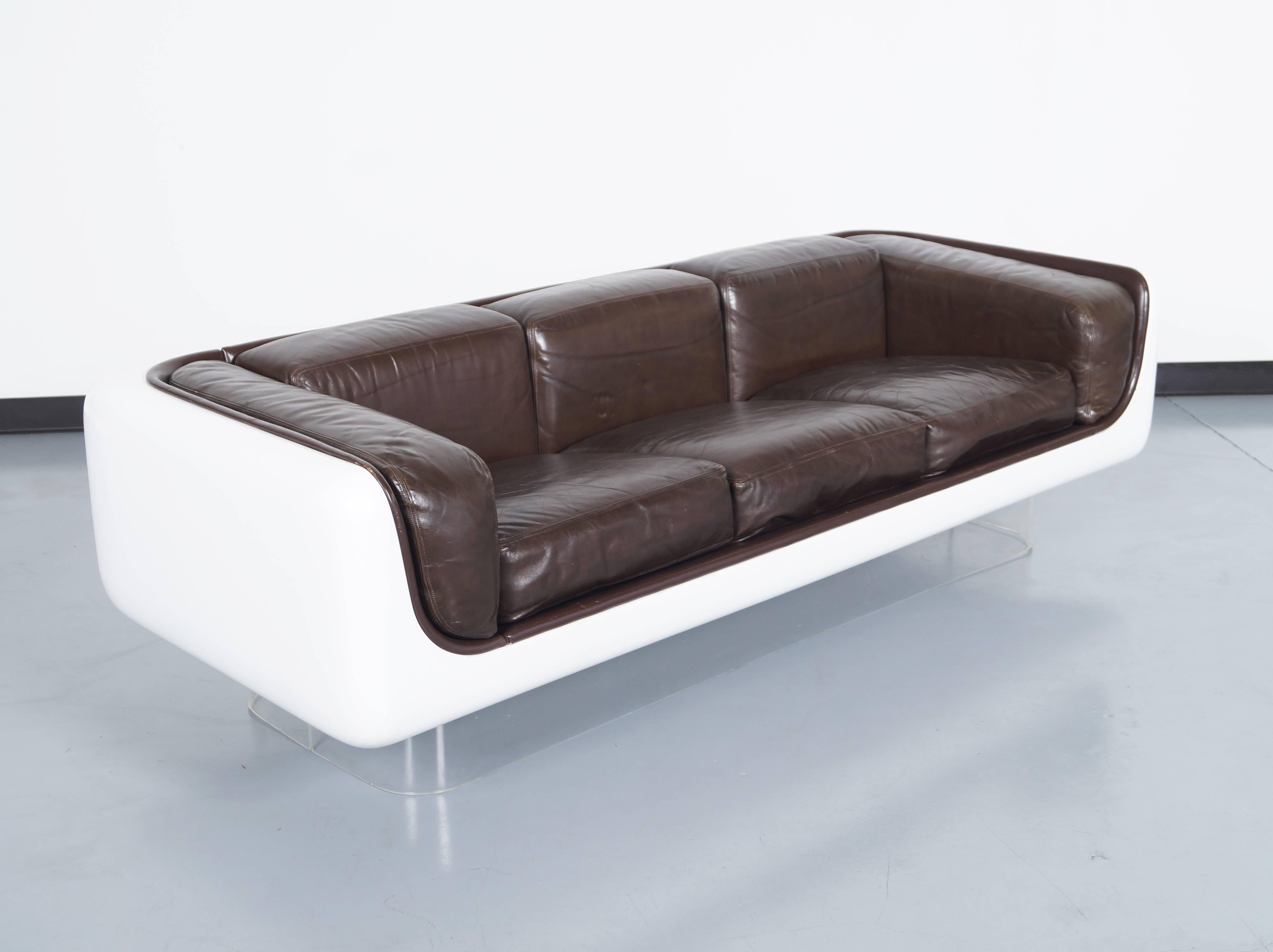 Fiberglass Vintage Floating Sofa by Steelcase