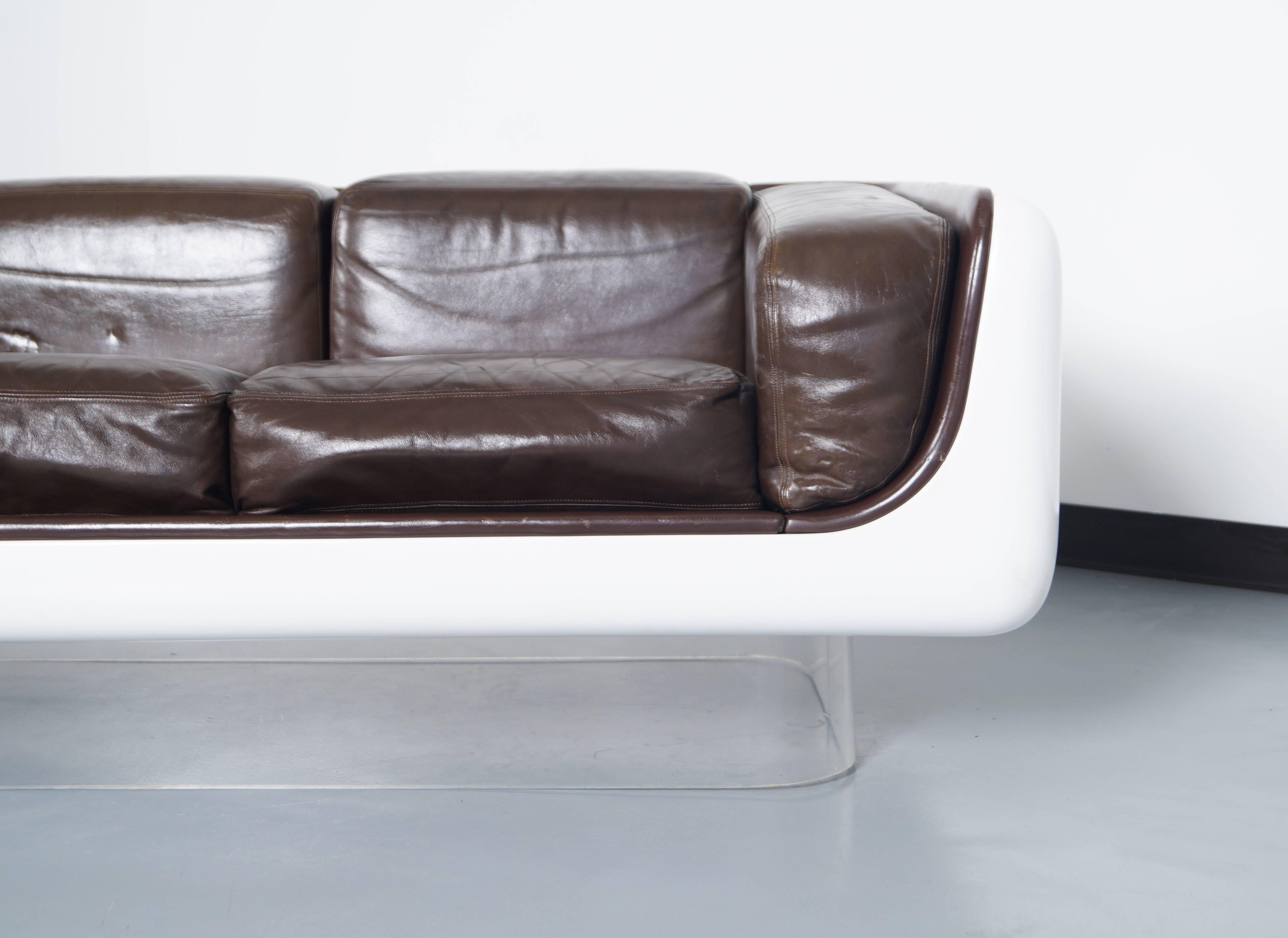 Mid-Century Modern Vintage Floating Sofa by Steelcase