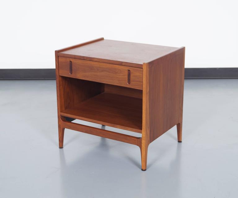 Vintage Walnut Nightstands by Richard Thompson at 1stdibs