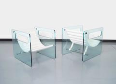 Sillones italianos de cristal "desnudos" de Giovanni Tommaso