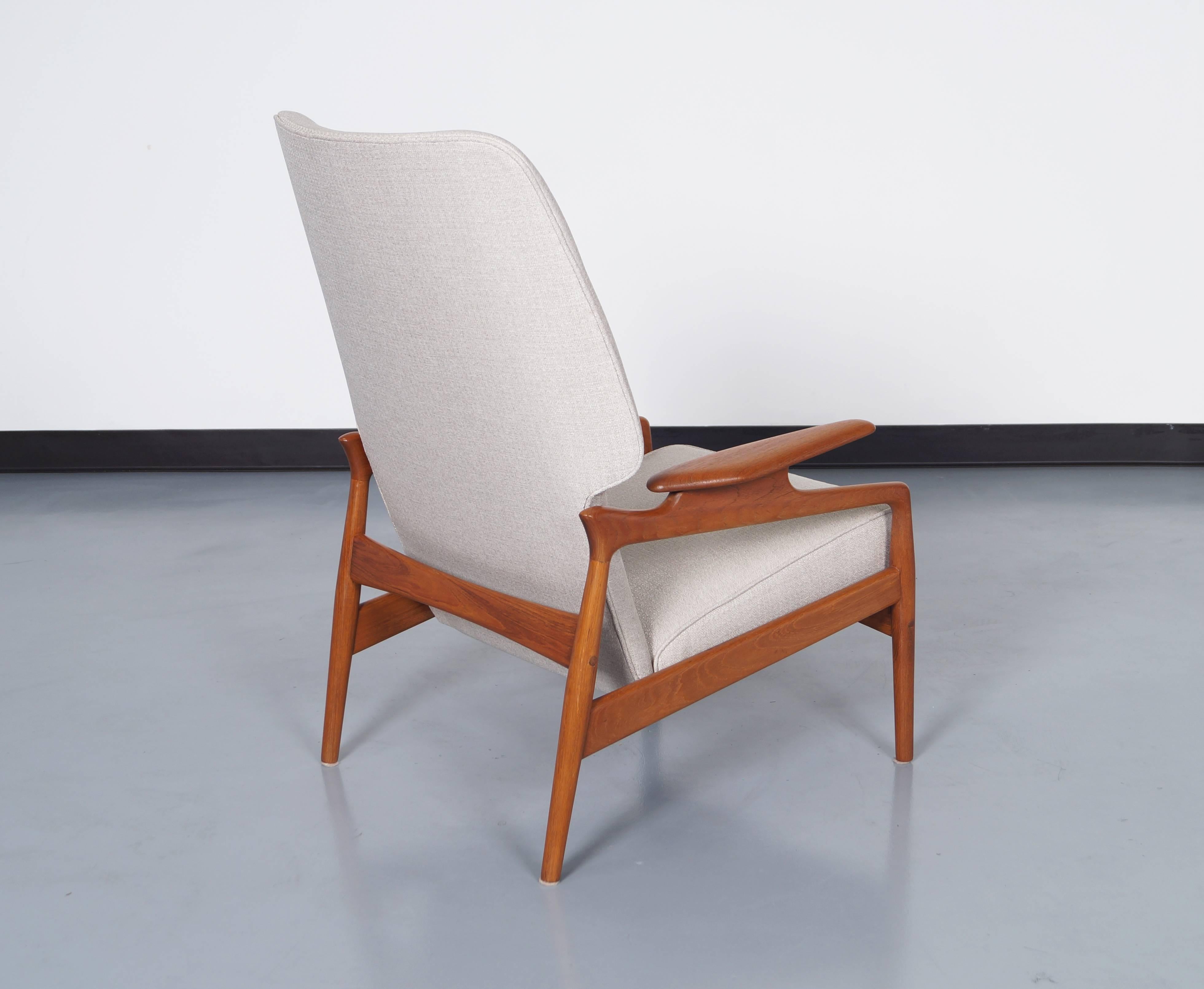 Danish Reclining Lounge Chair and Ottoman 1