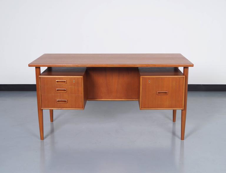 Danish Modern Floating Top Desk At 1stdibs