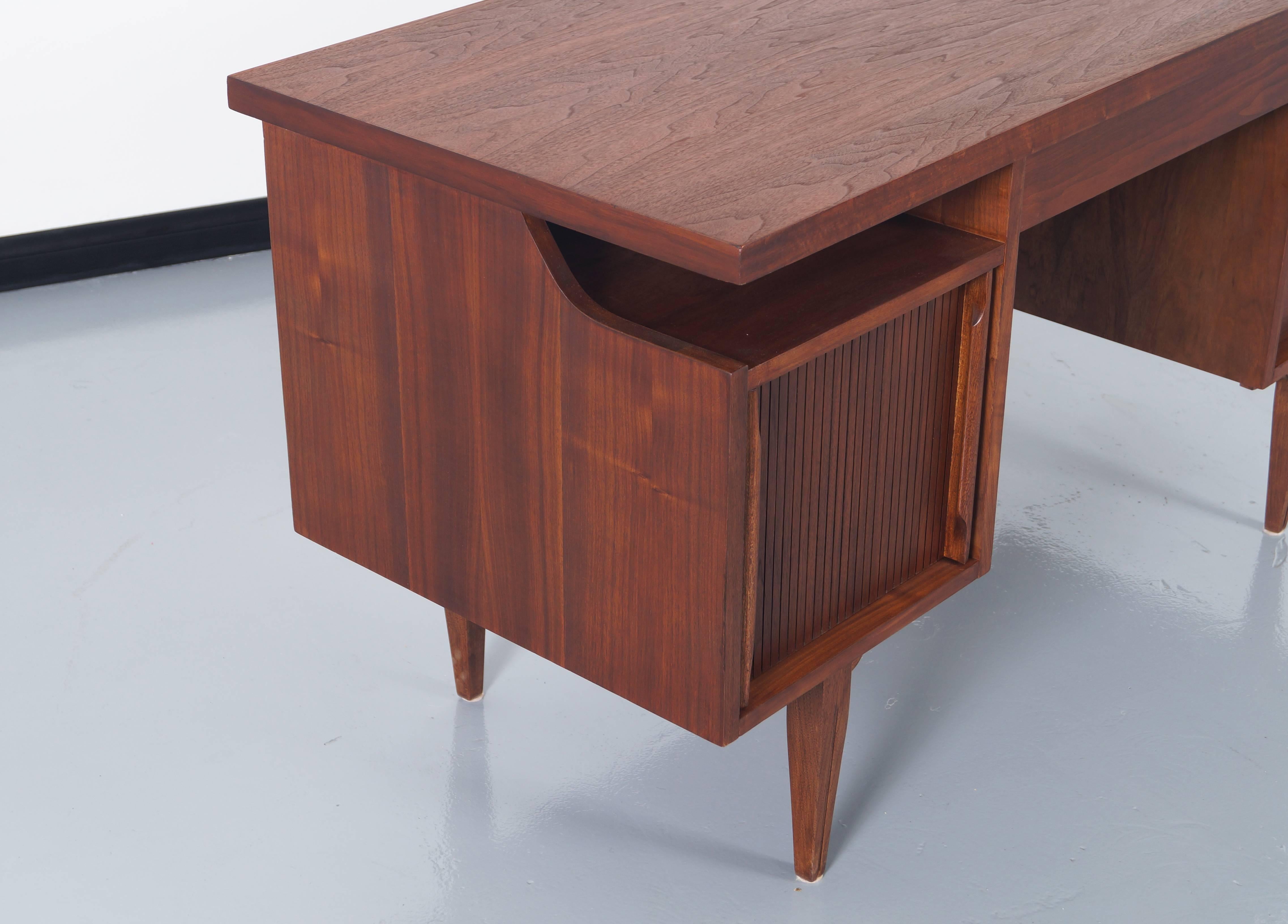 Mid-Century Modern Mid-Century Walnut Desk by Hooker