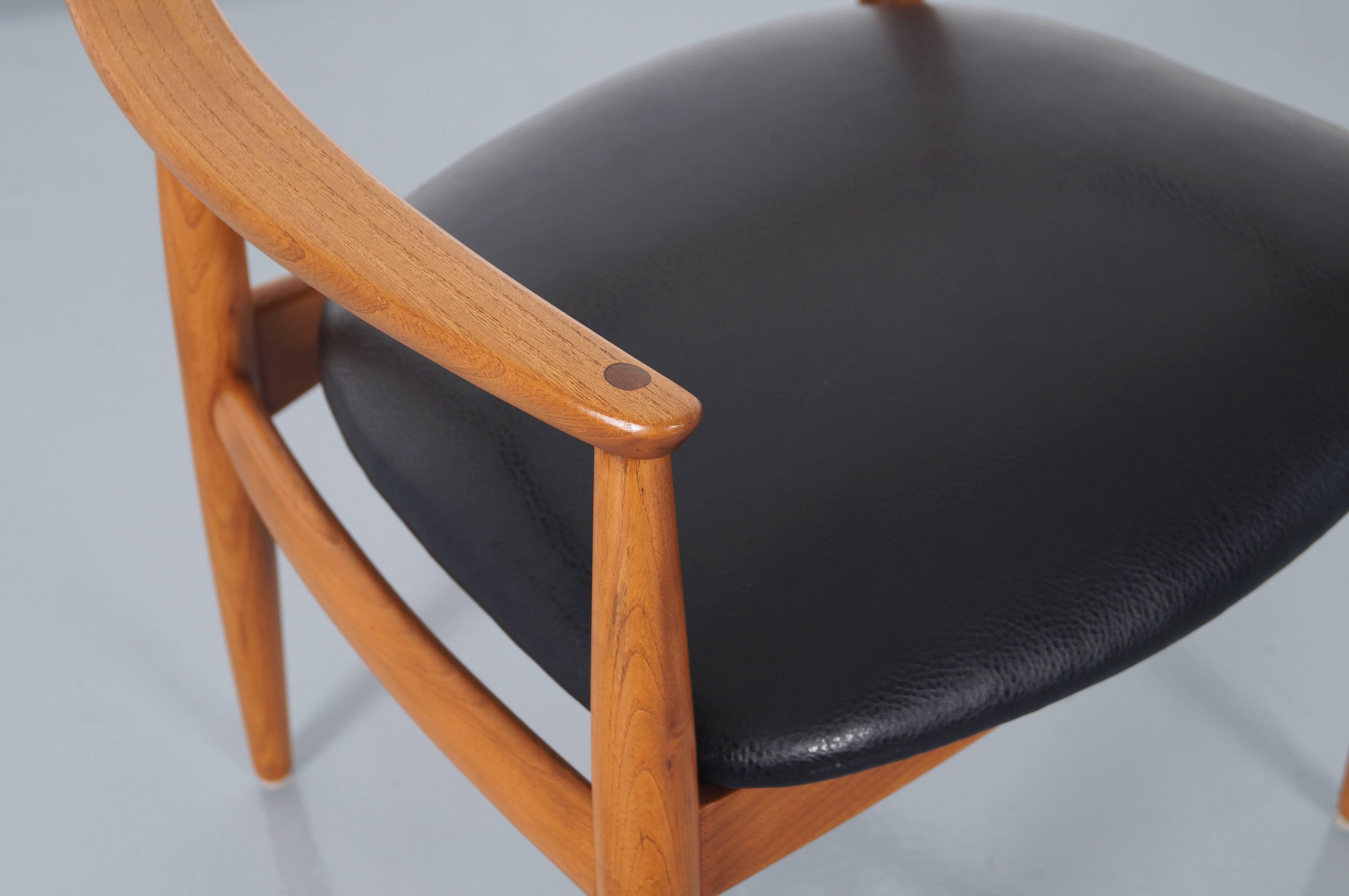 Danish Modern Dining Chairs by Niels Eilersen In Excellent Condition In North Hollywood, CA