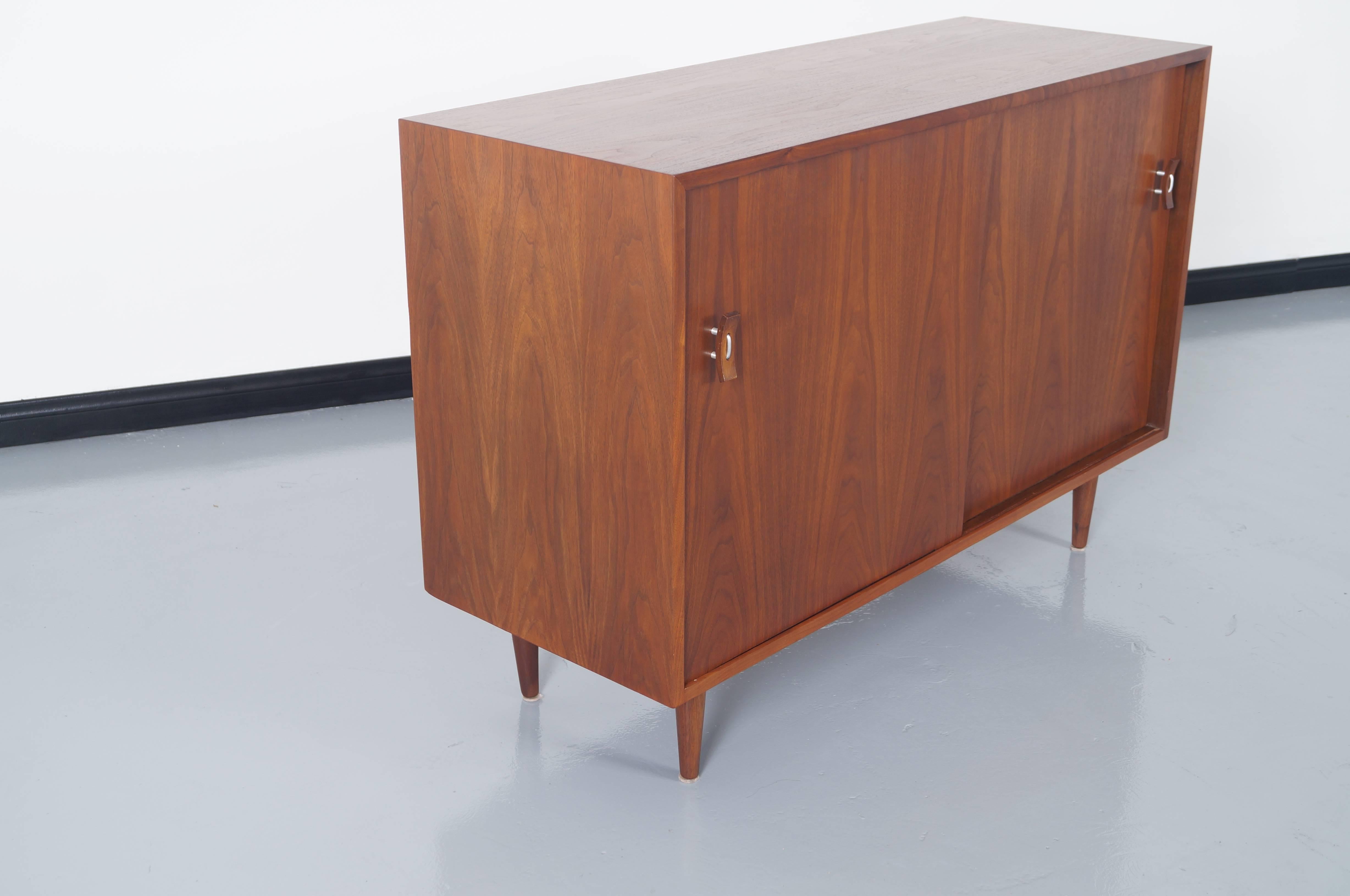 Vintage Walnut Sideboard by Stanley Young In Excellent Condition In North Hollywood, CA