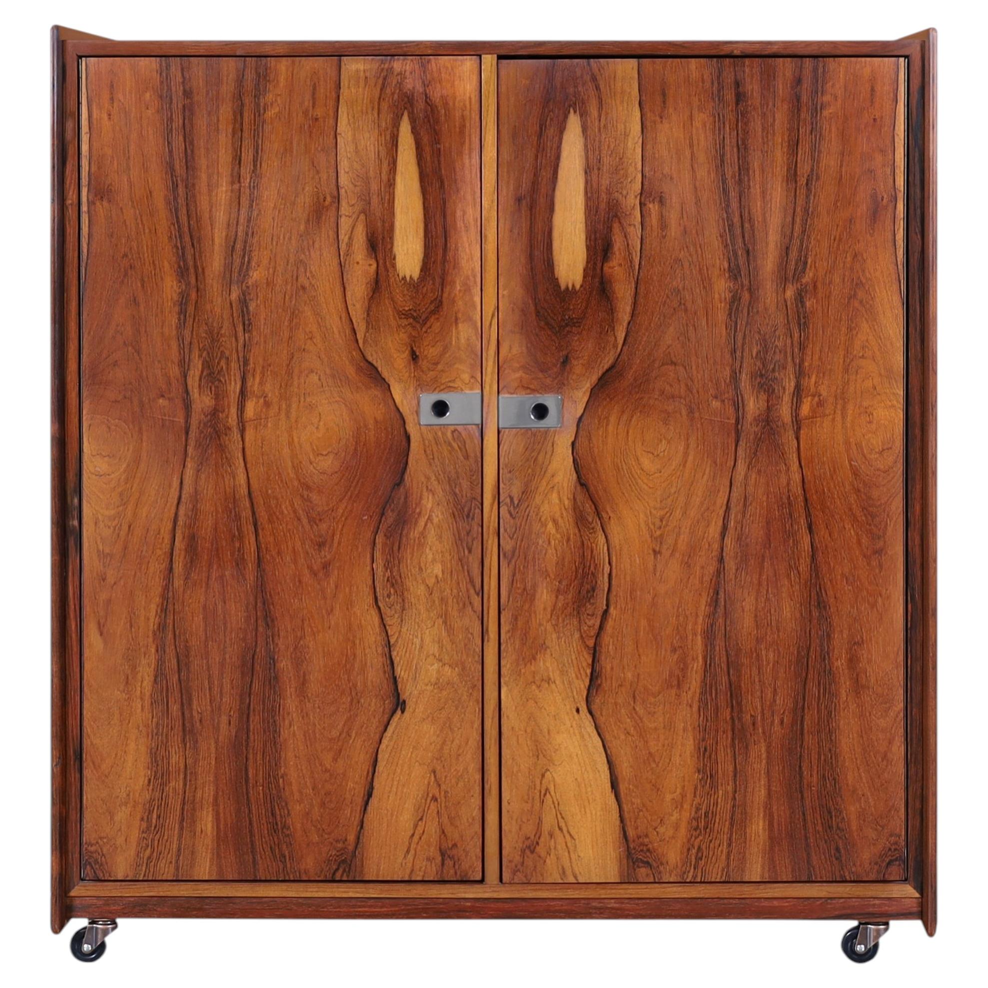 Mid-Century Brazilian Rosewood Armoire Dresser by Intercontinental Design For Sale