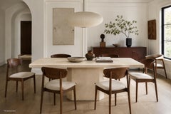 Table de salle à manger vintage en marbre Botticino de style moderne italien, années 1970