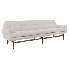 Mid-Century Modern Sculptural Walnut Sofa, 1960s